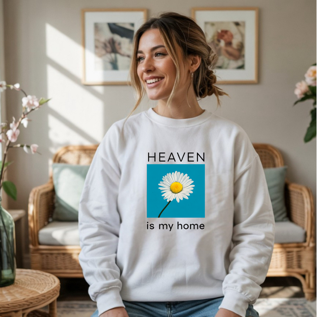 Heaven Is My Home Christian Gildan Sweatshirt | Faith-Based Unisex Crewneck Gift