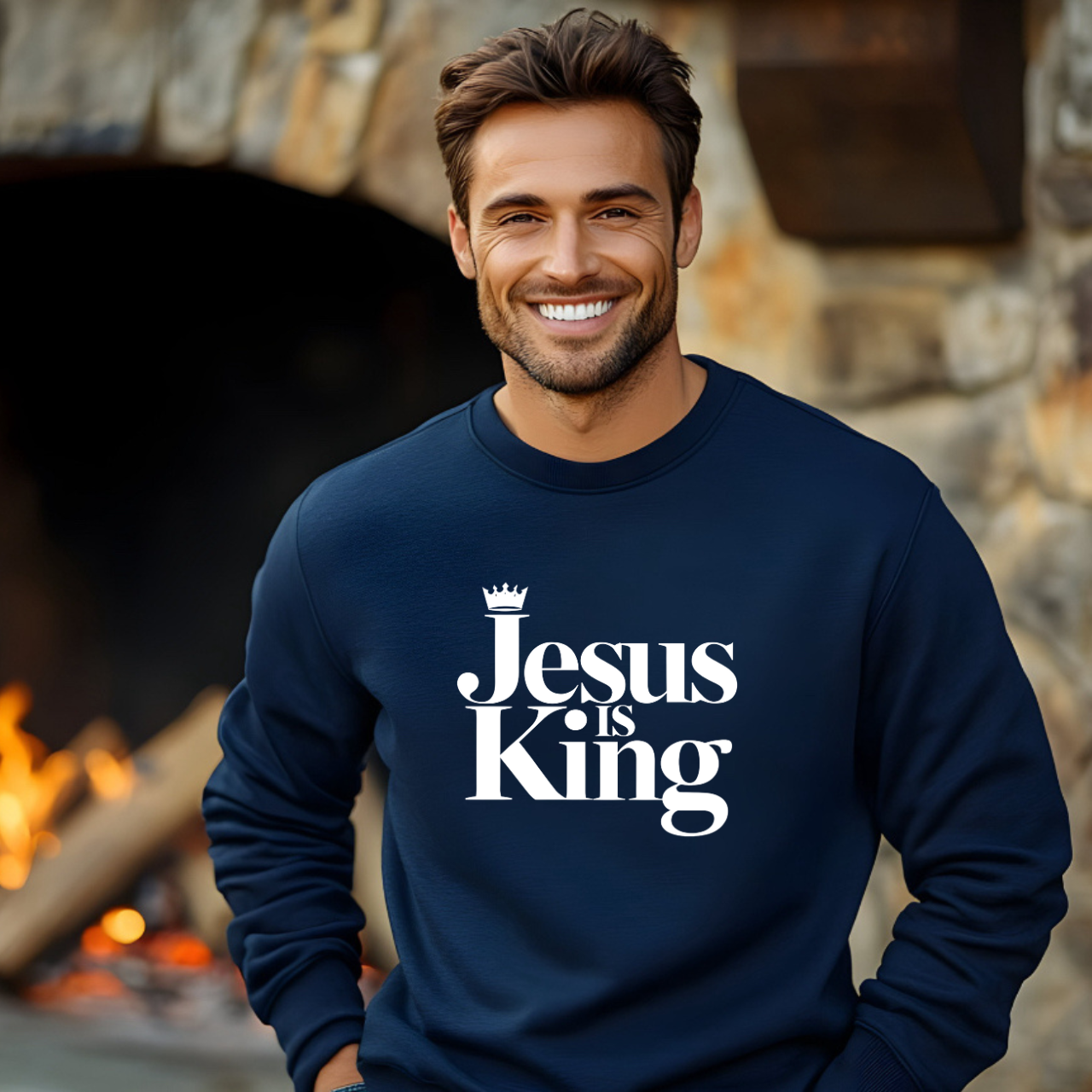 Jesus Is King Sweatshirt — Christian Faith Crewneck