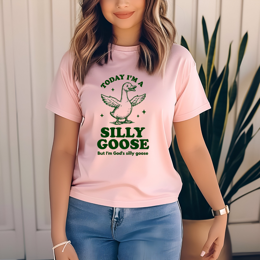 God’s Silly Goose without the tie | Unisex Garment Dyed Comfort Colors | Christian Graphic T-shirt | S-4XL