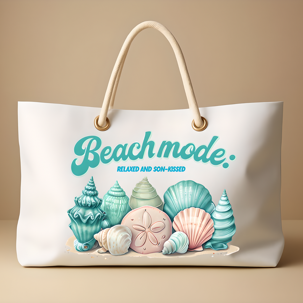 Beach Mode Weekender Bag | Faith-Based Travel Tote | Spacious & Durable Coastal Bag