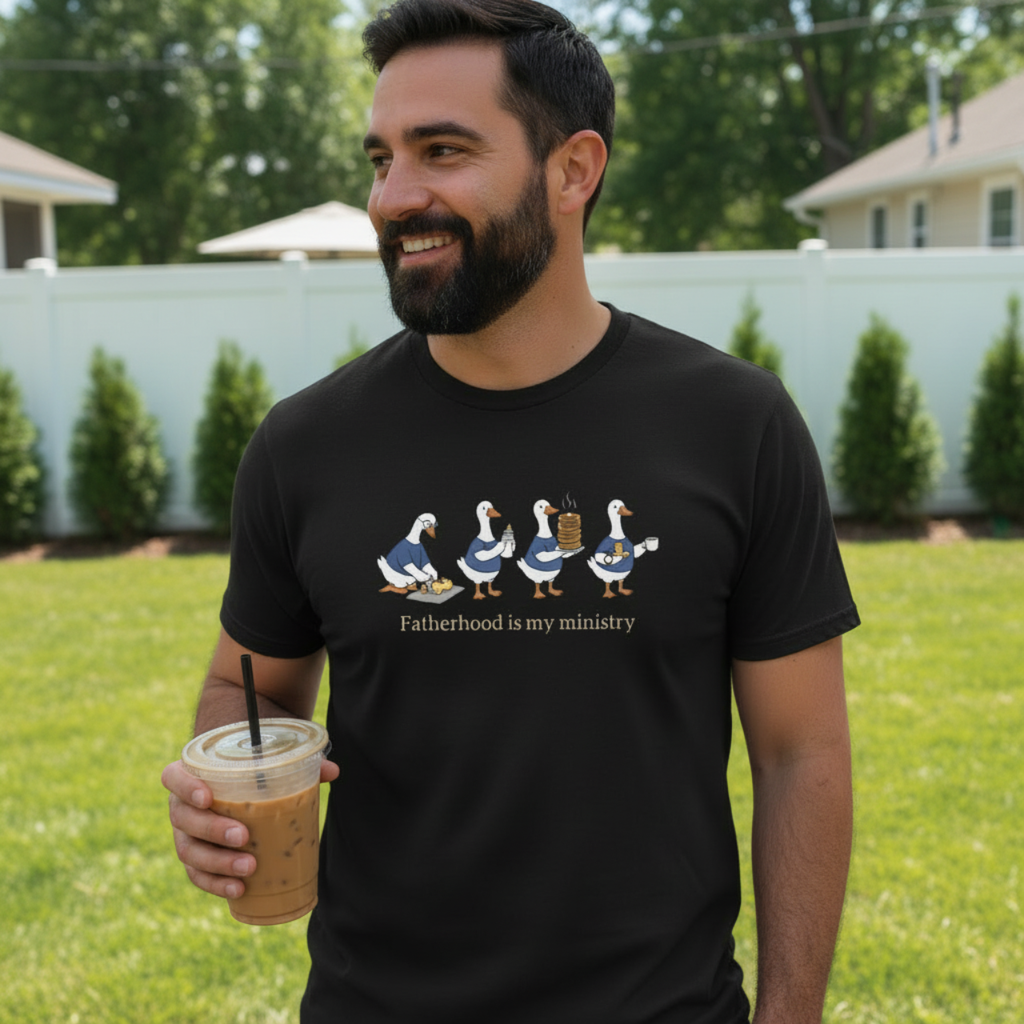 Fatherhood Is My Ministry Gildan T-Shirt | Christian Dad Gift | Faith-Based Tee
