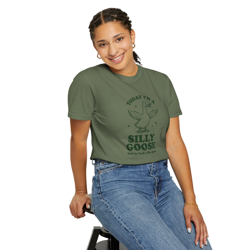 God’s Silly Goose without the tie | Unisex Garment Dyed Comfort Colors | Christian Graphic T-shirt | S-4XL