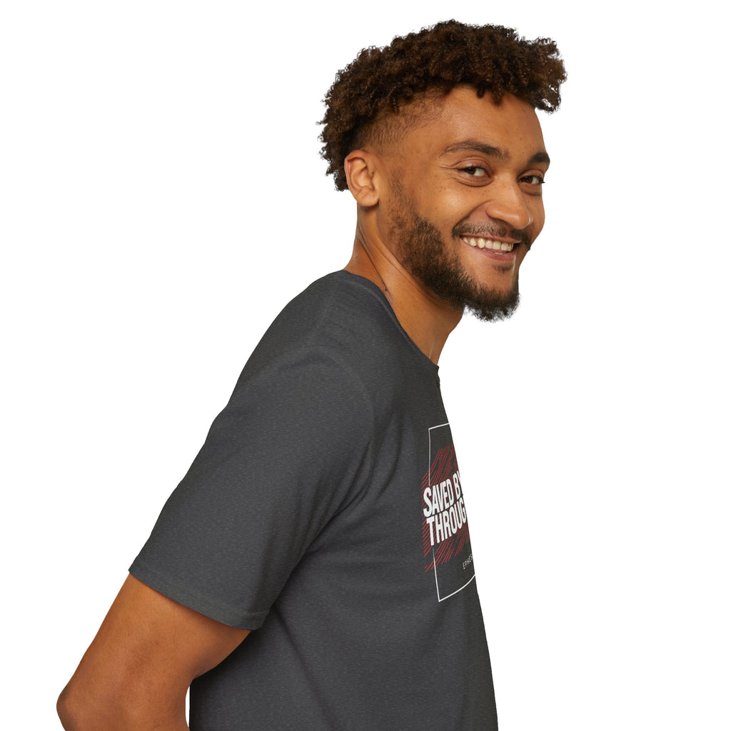 Saved by Grace Through Faith Gildan T-Shirt – Ephesians 2:8 Scripture Tee – Unisex Gilden Christian Shirt