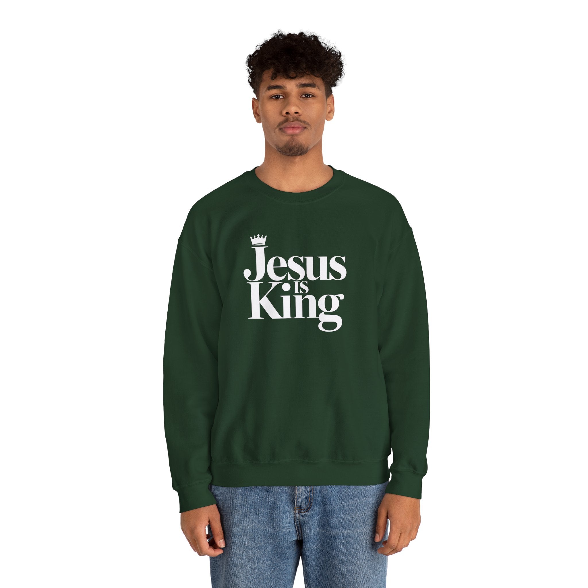 Jesus Is King Sweatshirt — Christian Faith Crewneck
