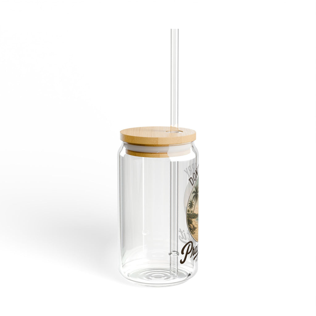 Don't Worry Pray About It 16oz Glass Tumbler | Philippians 4:6 Gift for Women
