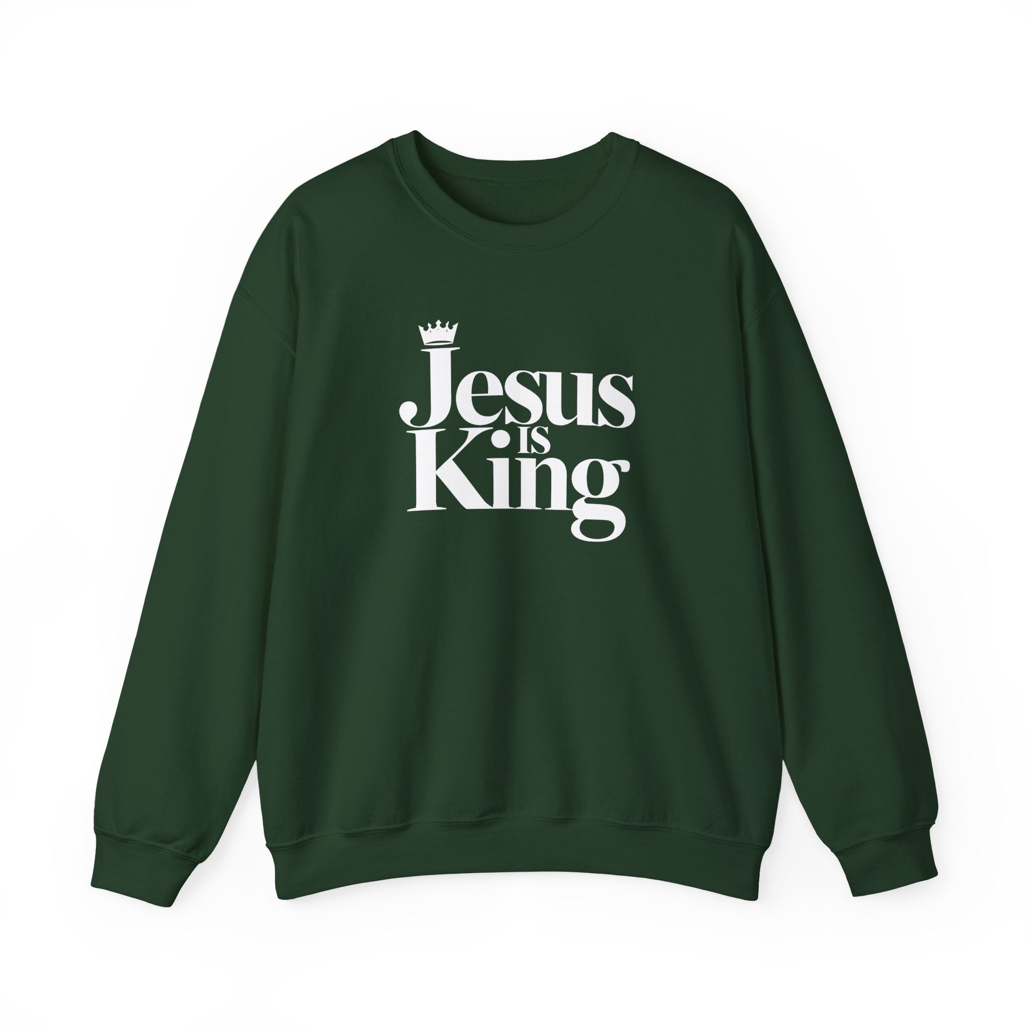 Jesus Is King Sweatshirt — Christian Faith Crewneck