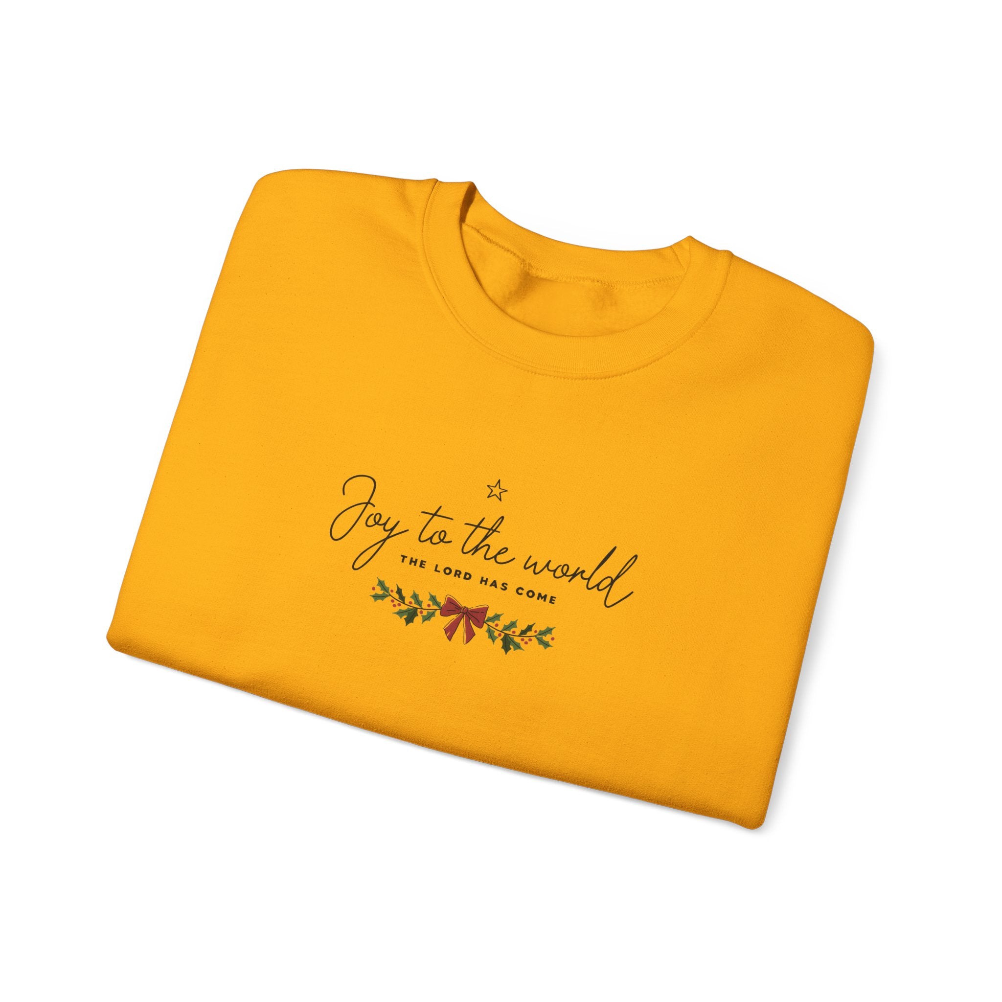 Joy to the World Gildan Unisex Sweatshirt | Faith Crewneck Pullover | Holiday Cozy Winter Gift Top