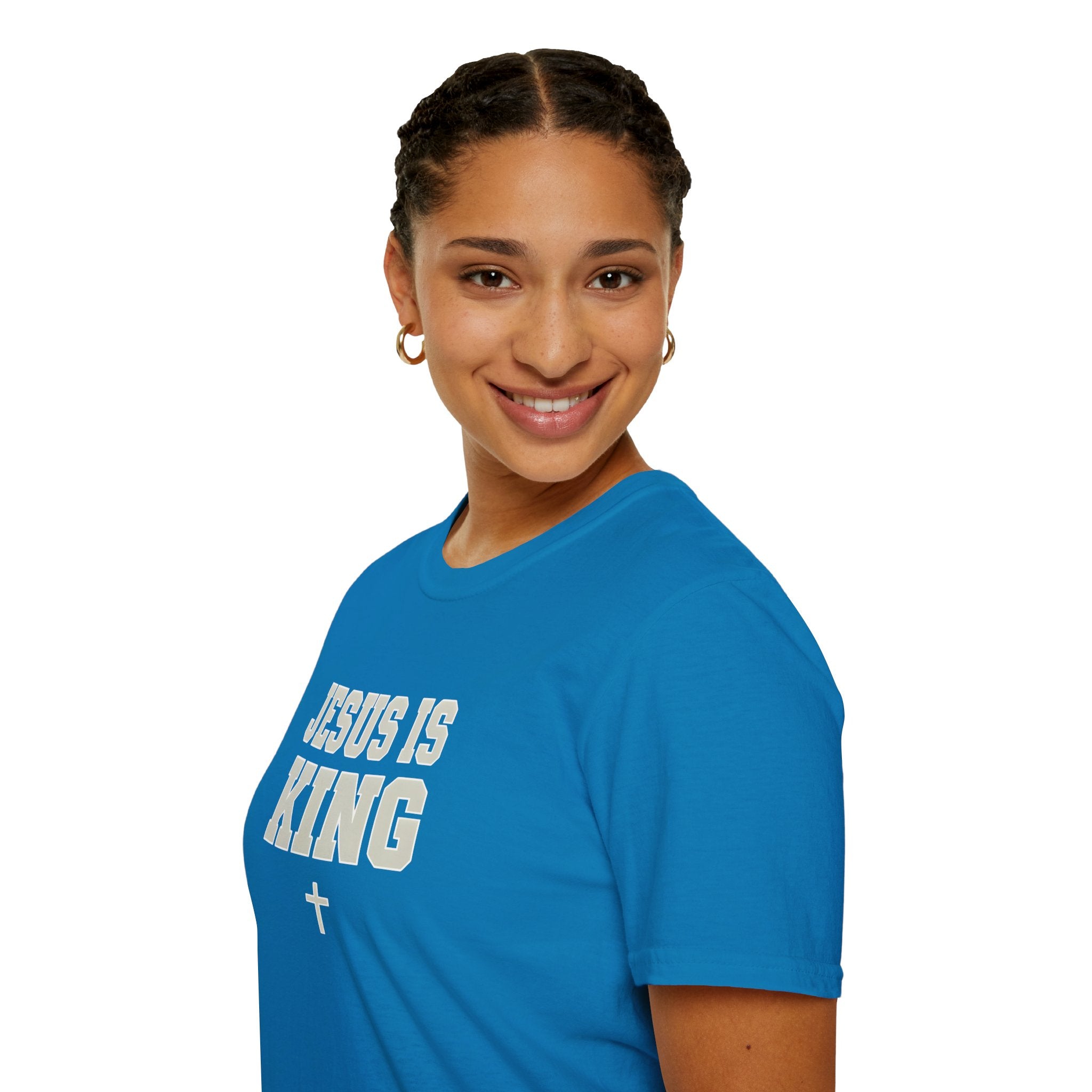 Jesus is King Unisex Gildan Softstyle T-Shirt | Christian Faith Apparel | Christian Gifts