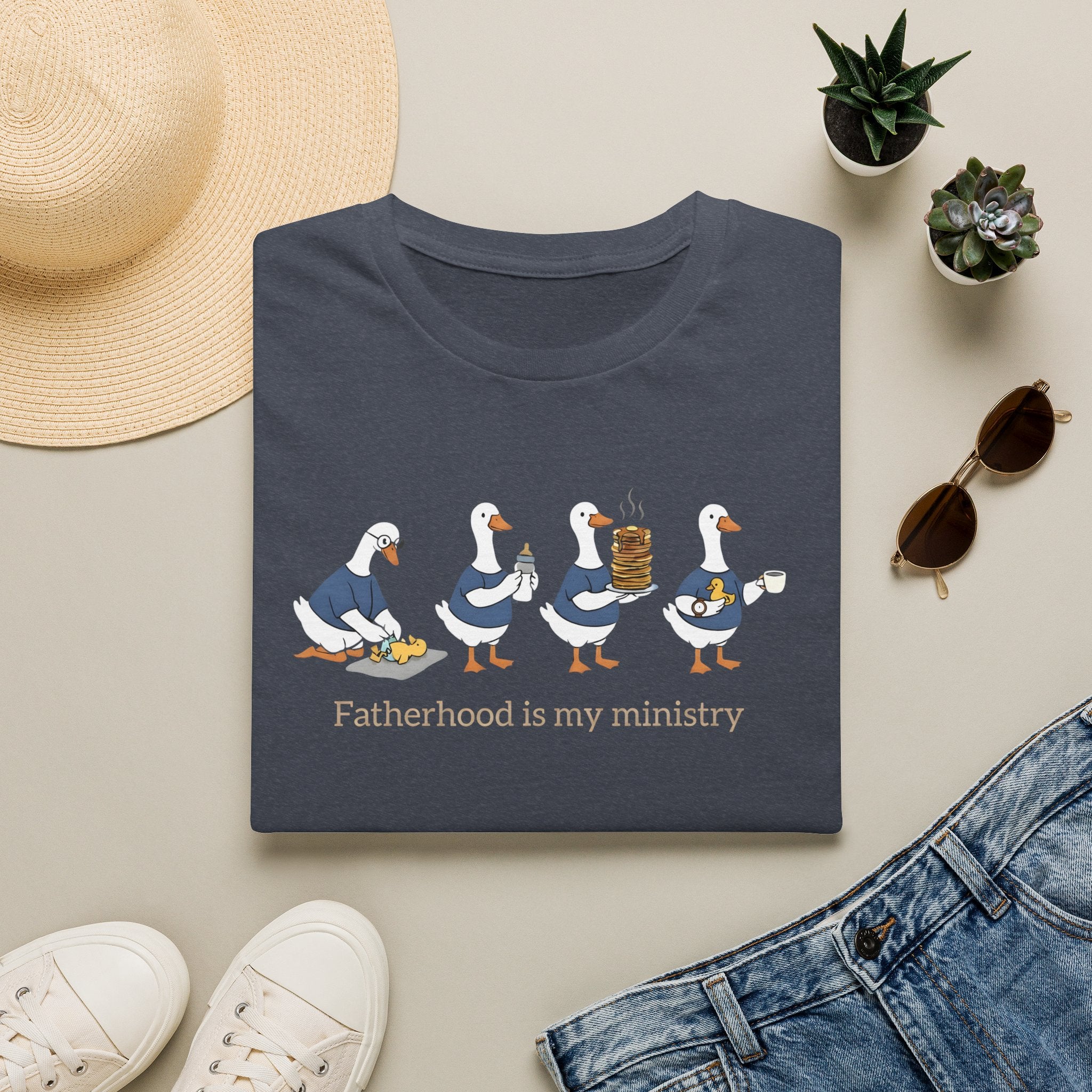 Fatherhood Is My Ministry Gildan T-Shirt | Christian Dad Gift | Faith-Based Tee
