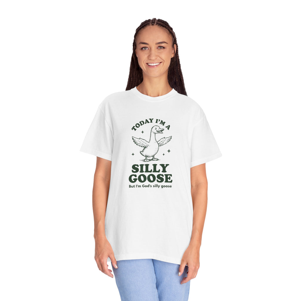 God’s Silly Goose without the tie | Unisex Garment Dyed Comfort Colors | Christian Graphic T-shirt | S-4XL