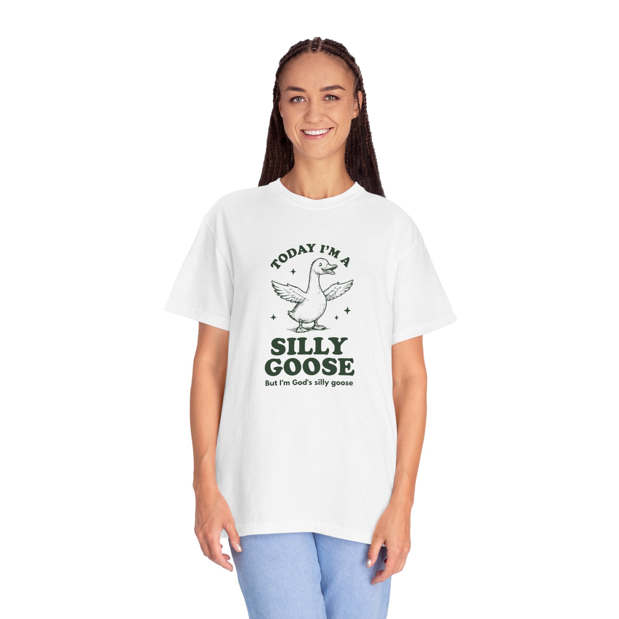 God’s Silly Goose without the tie | Unisex Garment Dyed Comfort Colors | Christian Graphic T-shirt | S-4XL