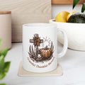 Grateful Thankful Blessed Ceramic Mug | Fall Coffee Tea Mug, Thanksgiving Gift