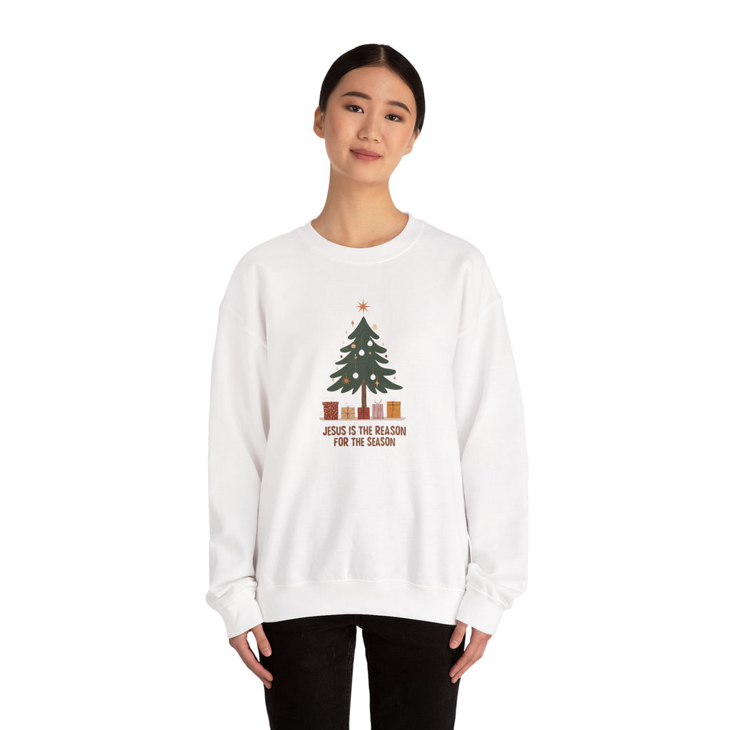Jesus Is the Reason for the Season Christian Christmas Gildan Unisex Crewneck Sweatshirt