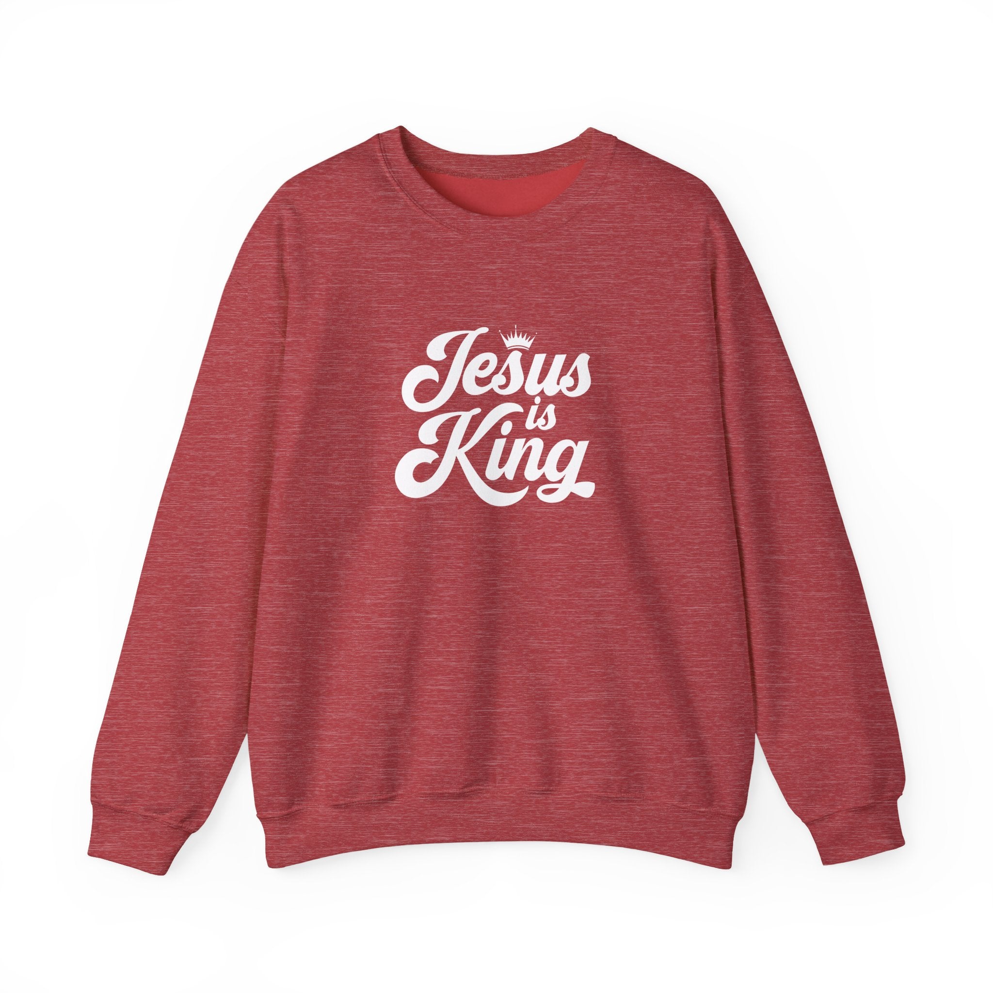 Jesus Is King Christian Gildan Unisex Crewneck Sweatshirt | Faith Apparel |  Religious Gift