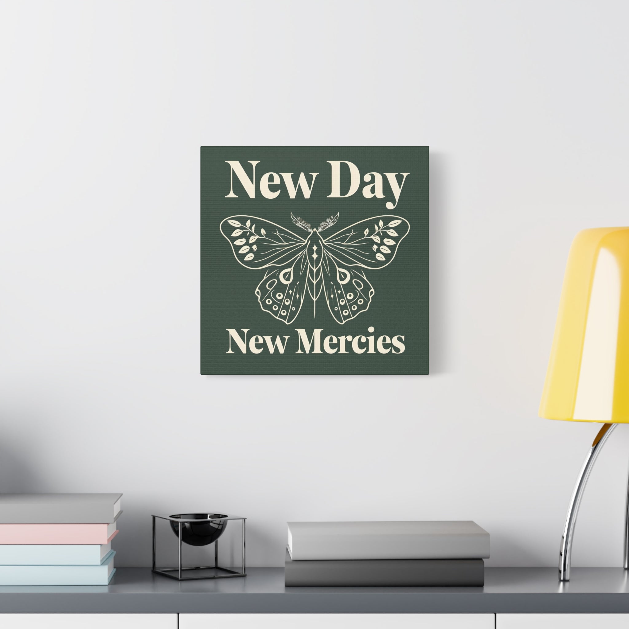 New Day New Mercies Christian Matte Canvas Wall Art | Faith Home Decor | Christian Housewarming Gift