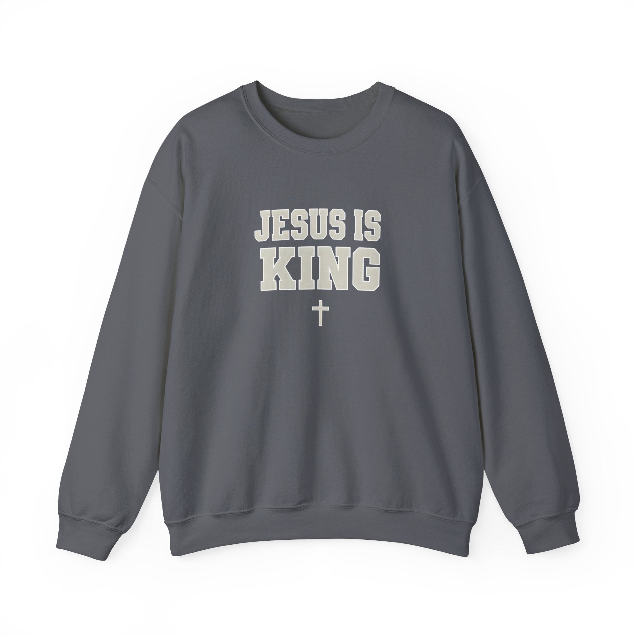 Jesus is King Gildan Unisex Crewneck Sweatshirt | Christian Apparel | Inspirational Gift | Cozy Everyday Wear