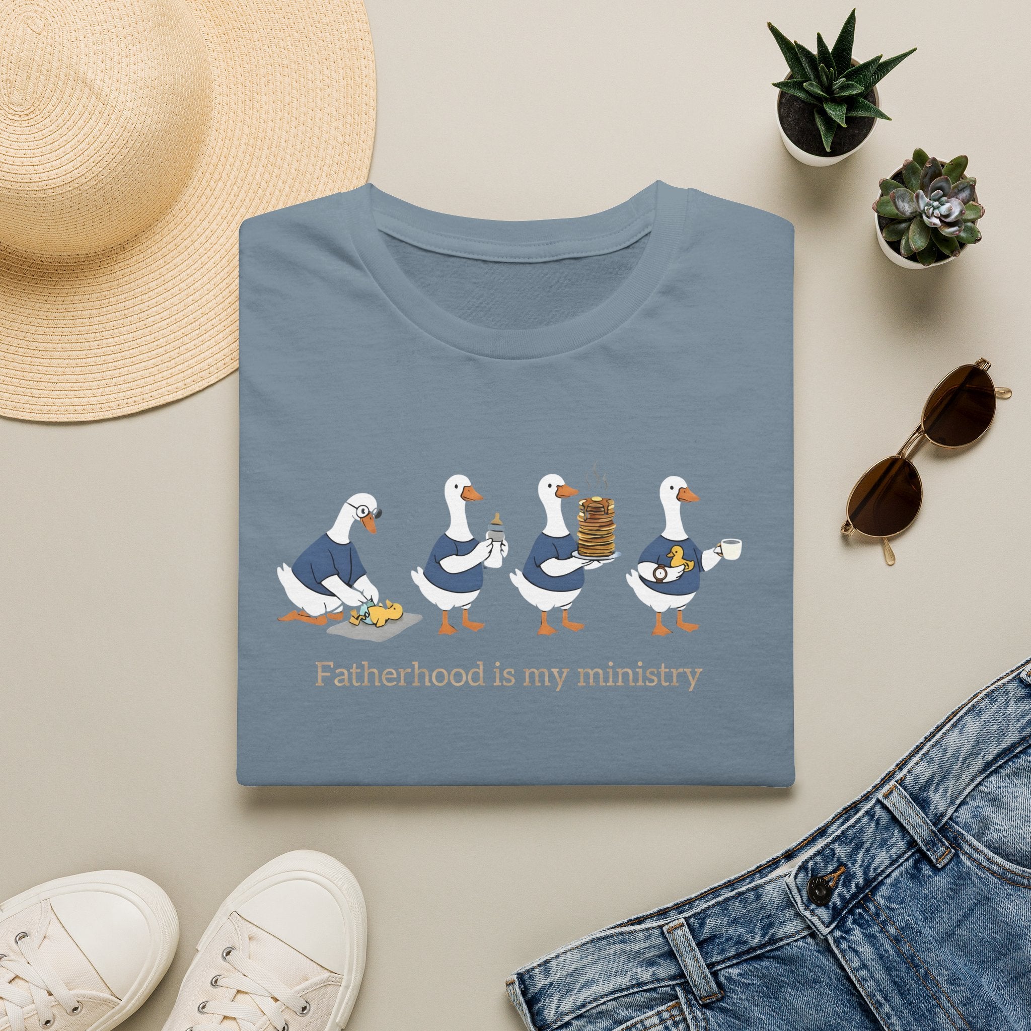 Fatherhood Is My Ministry Gildan T-Shirt | Christian Dad Gift | Faith-Based Tee