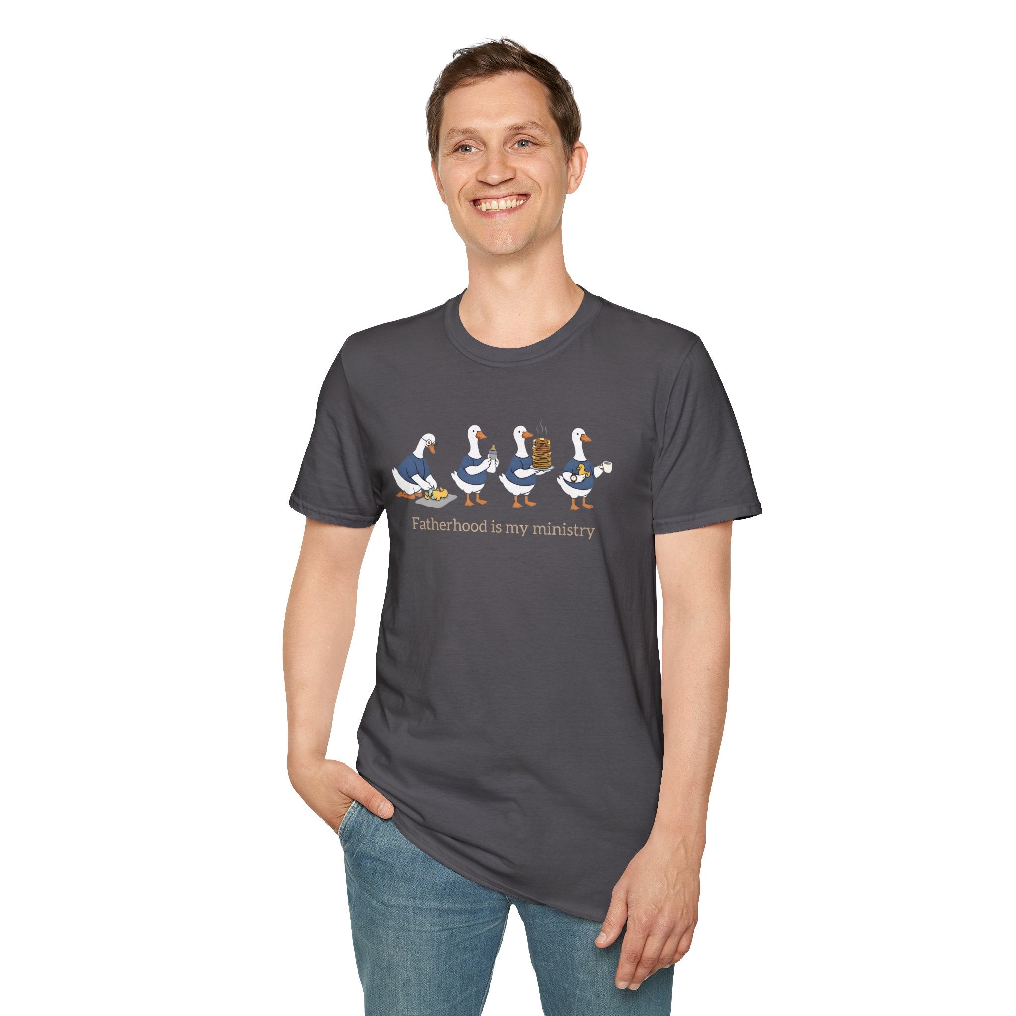 Fatherhood Is My Ministry Gildan T-Shirt | Christian Dad Gift | Faith-Based Tee