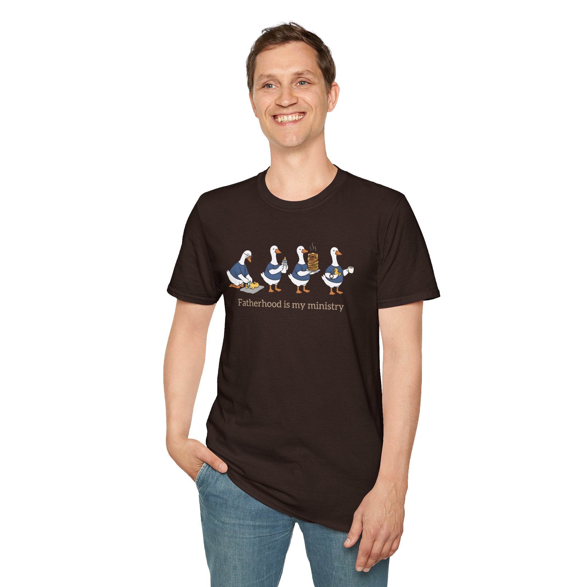 Fatherhood Is My Ministry Gildan T-Shirt | Christian Dad Gift | Faith-Based Tee