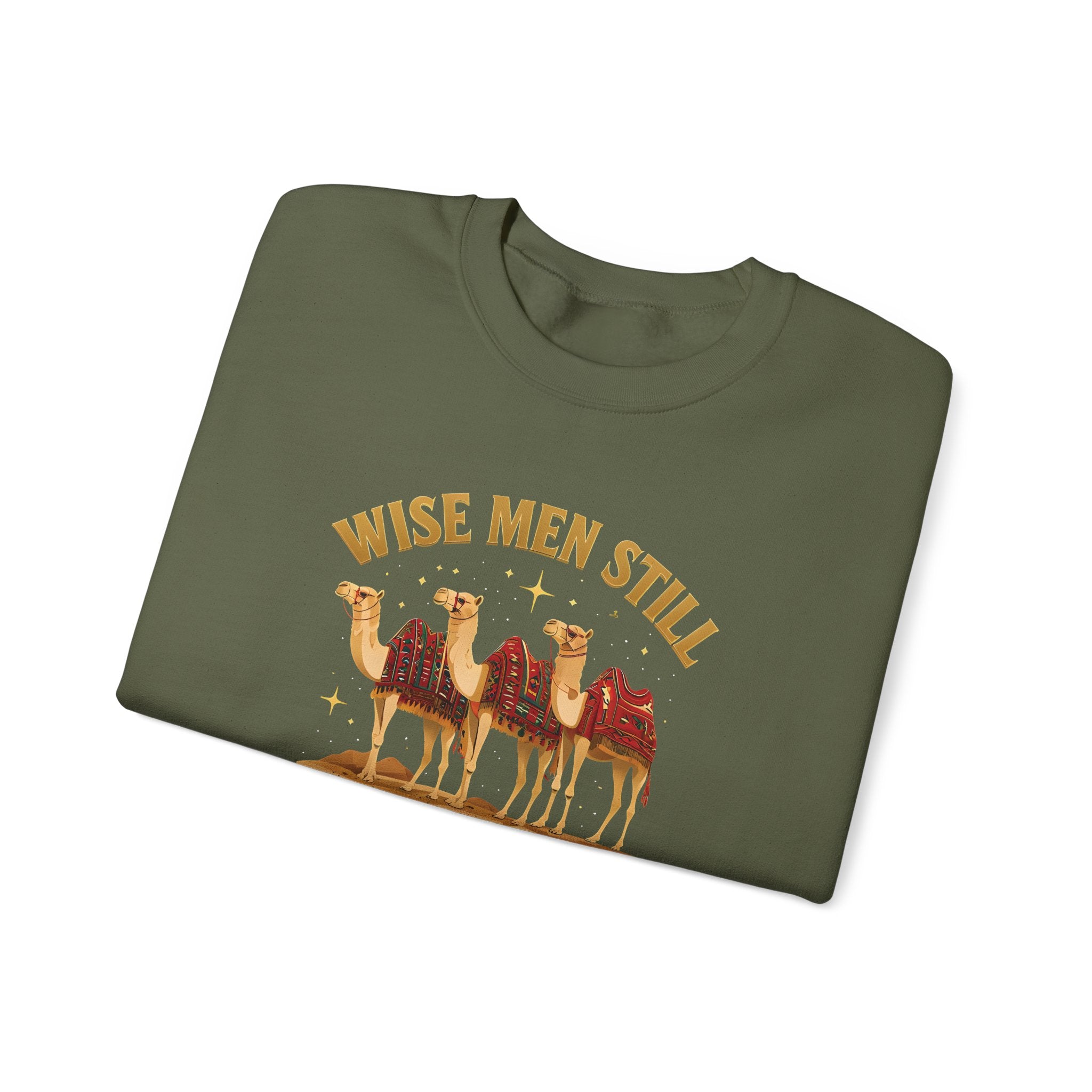 Wise Men Still Seek Him Gildan Unisex Crewneck Sweatshirt | Gift for Men | Religious Holiday Apparel