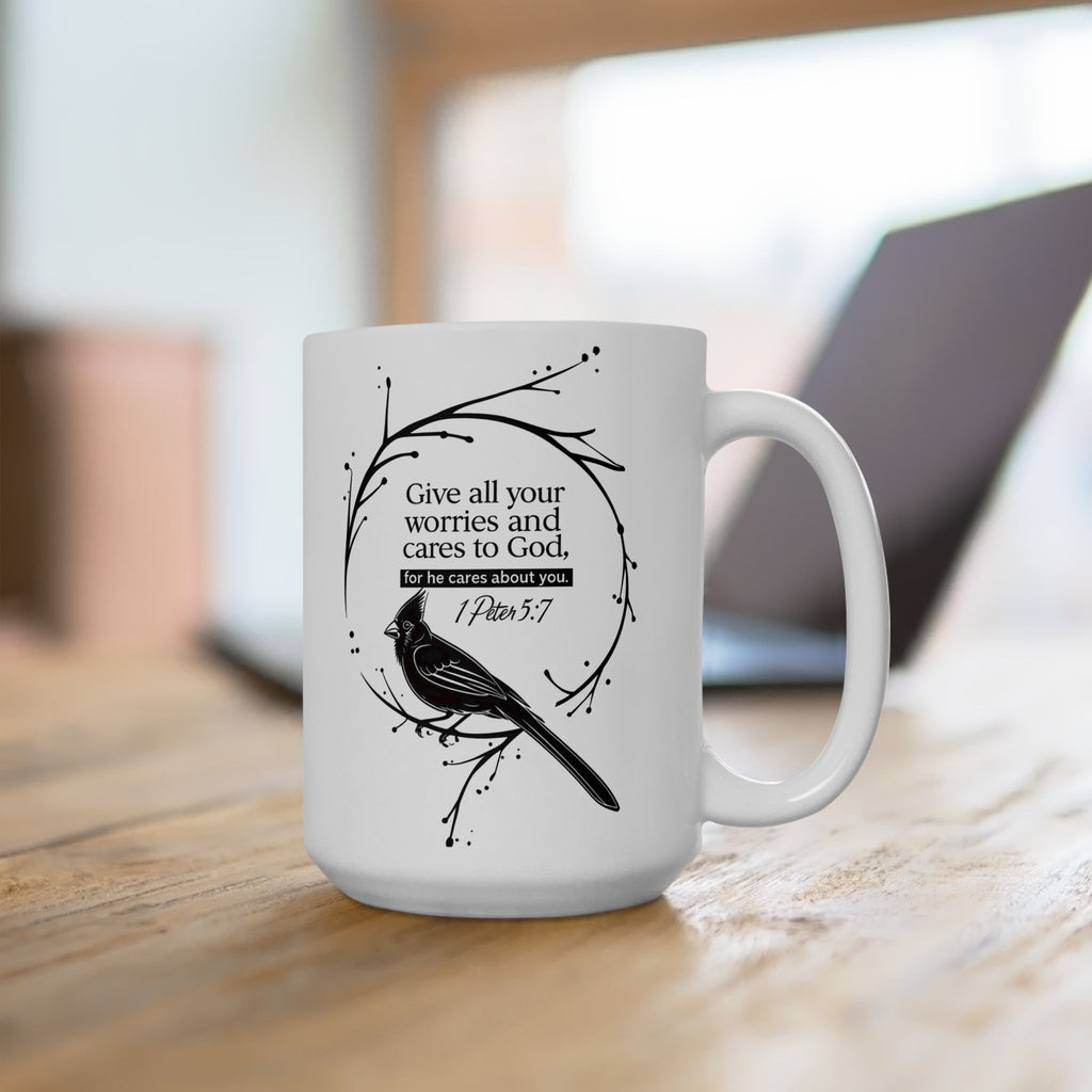 1 Peter 1:7 Christian Coffee Mug 11oz & 15oz – Faith Inspirational Gift for Women & Men