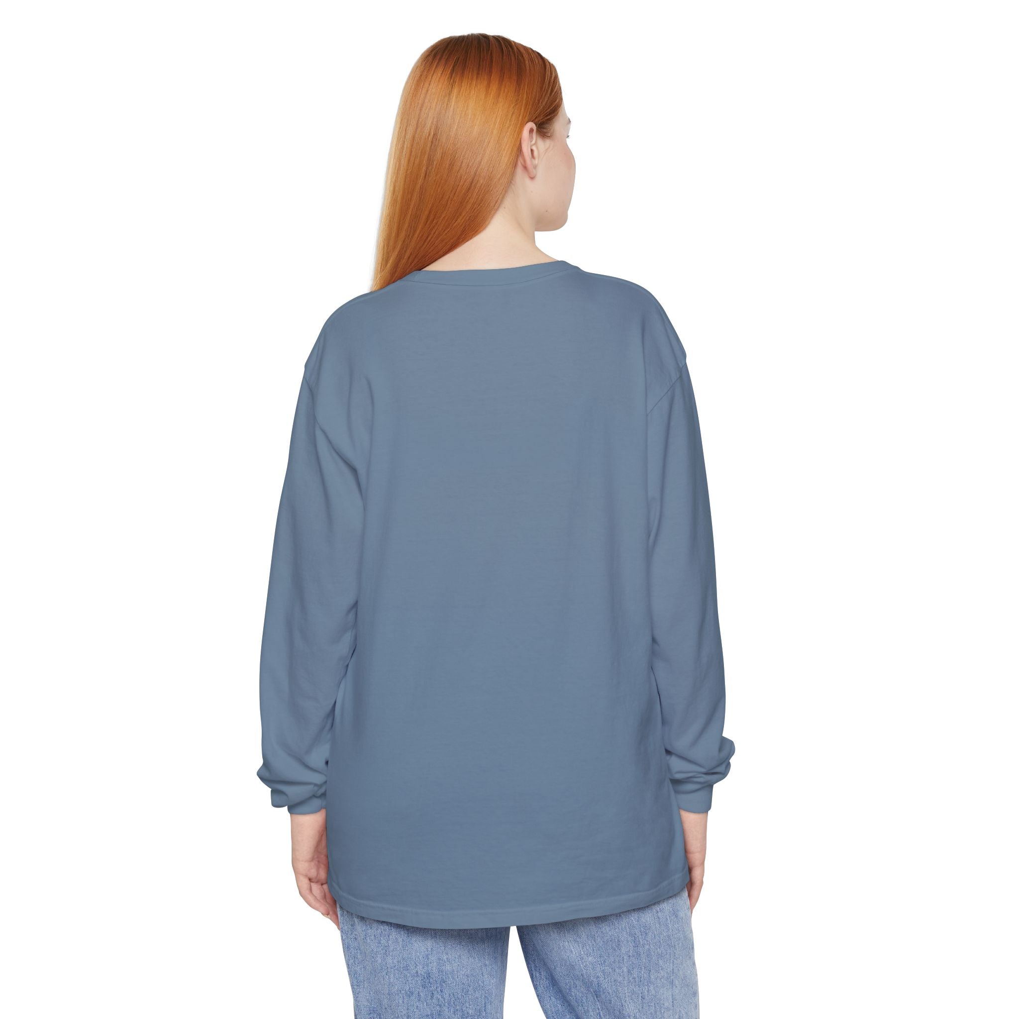 Walk by Faith, Not By Sight Comfort Colors Unisex Long Sleeve Shirt | Faith Mountain Graphic Tee | Garment Dyed Cotton