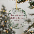 Isaiah 9:6 Christian Acrylic Christmas Ornament | Faith Gift | Christmas Tree Decoration
