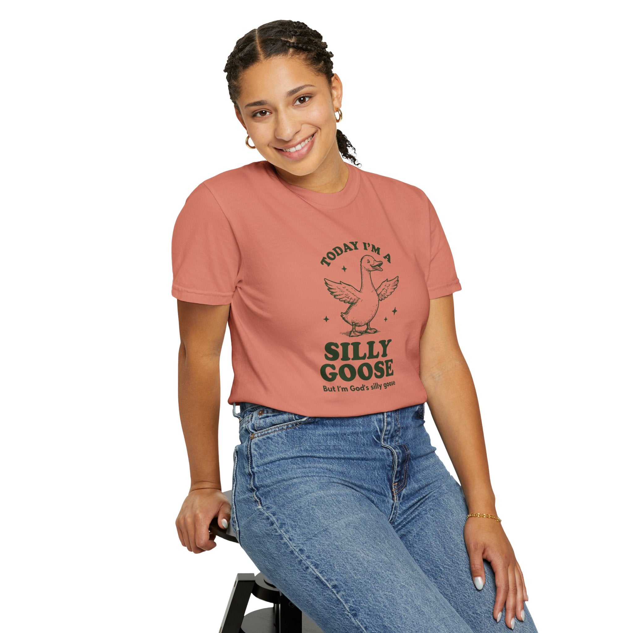 God’s Silly Goose without the tie | Unisex Garment Dyed Comfort Colors | Christian Graphic T-shirt | S-4XL