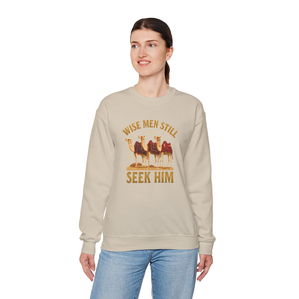 Wise Men Still Seek Him Gildan Unisex Crewneck Sweatshirt | Gift for Men | Religious Holiday Apparel