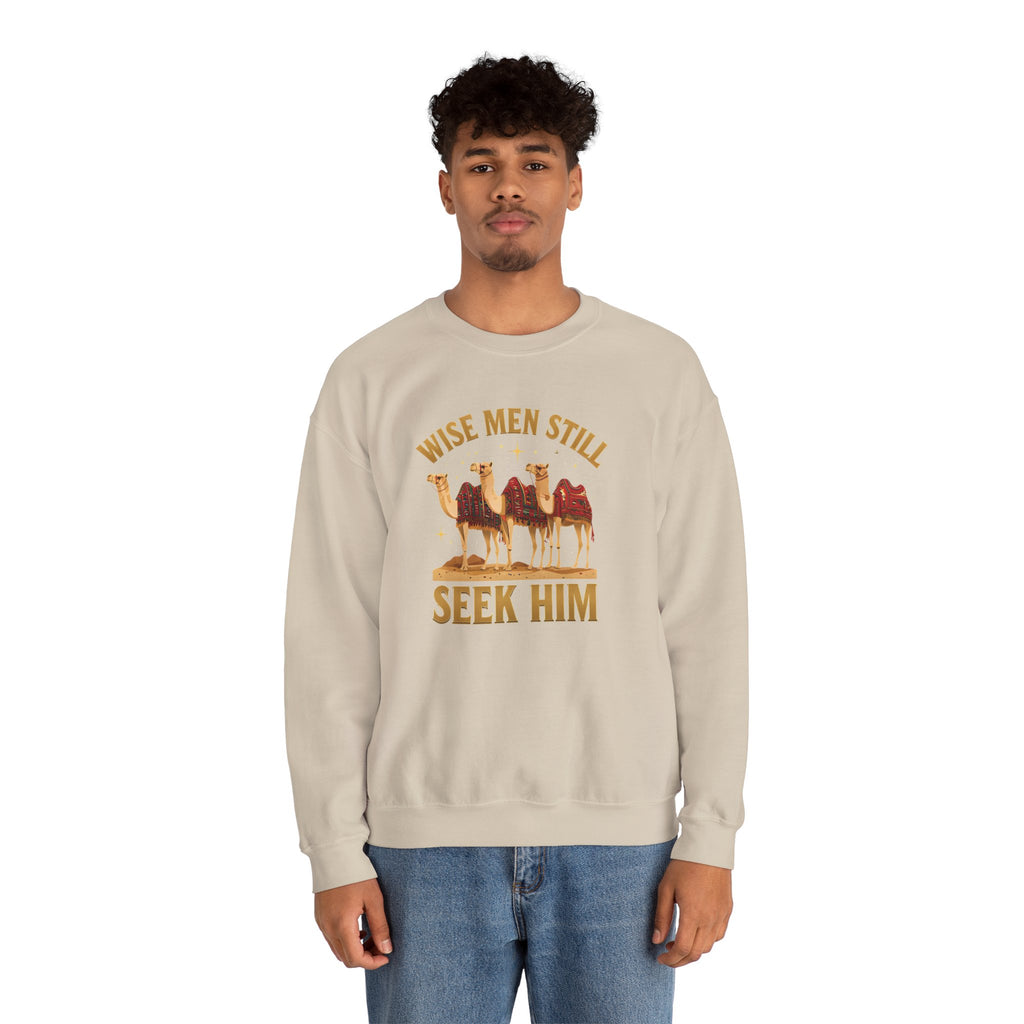 Wise Men Still Seek Him Gildan Unisex Crewneck Sweatshirt | Gift for Men | Religious Holiday Apparel