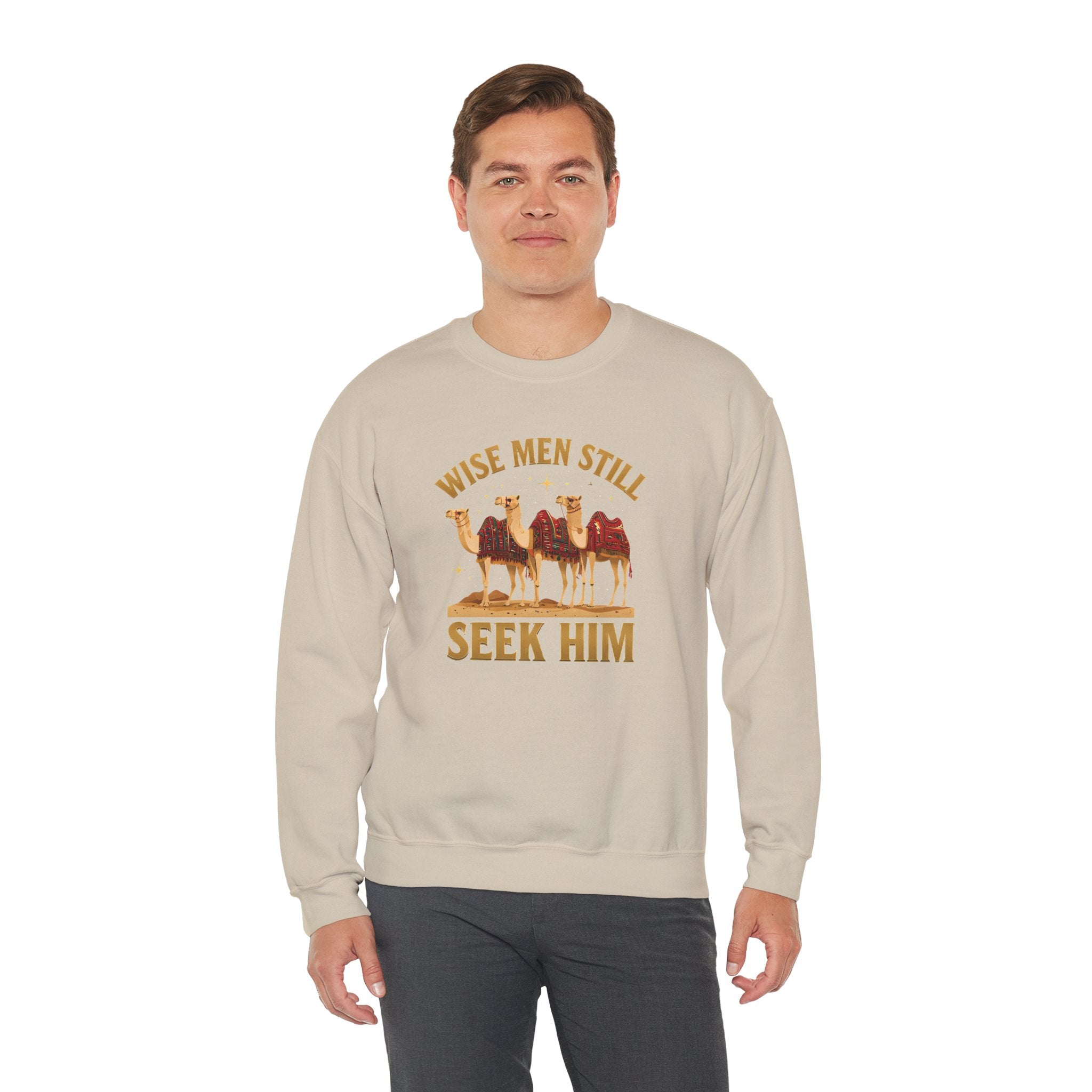 Wise Men Still Seek Him Gildan Unisex Crewneck Sweatshirt | Gift for Men | Religious Holiday Apparel