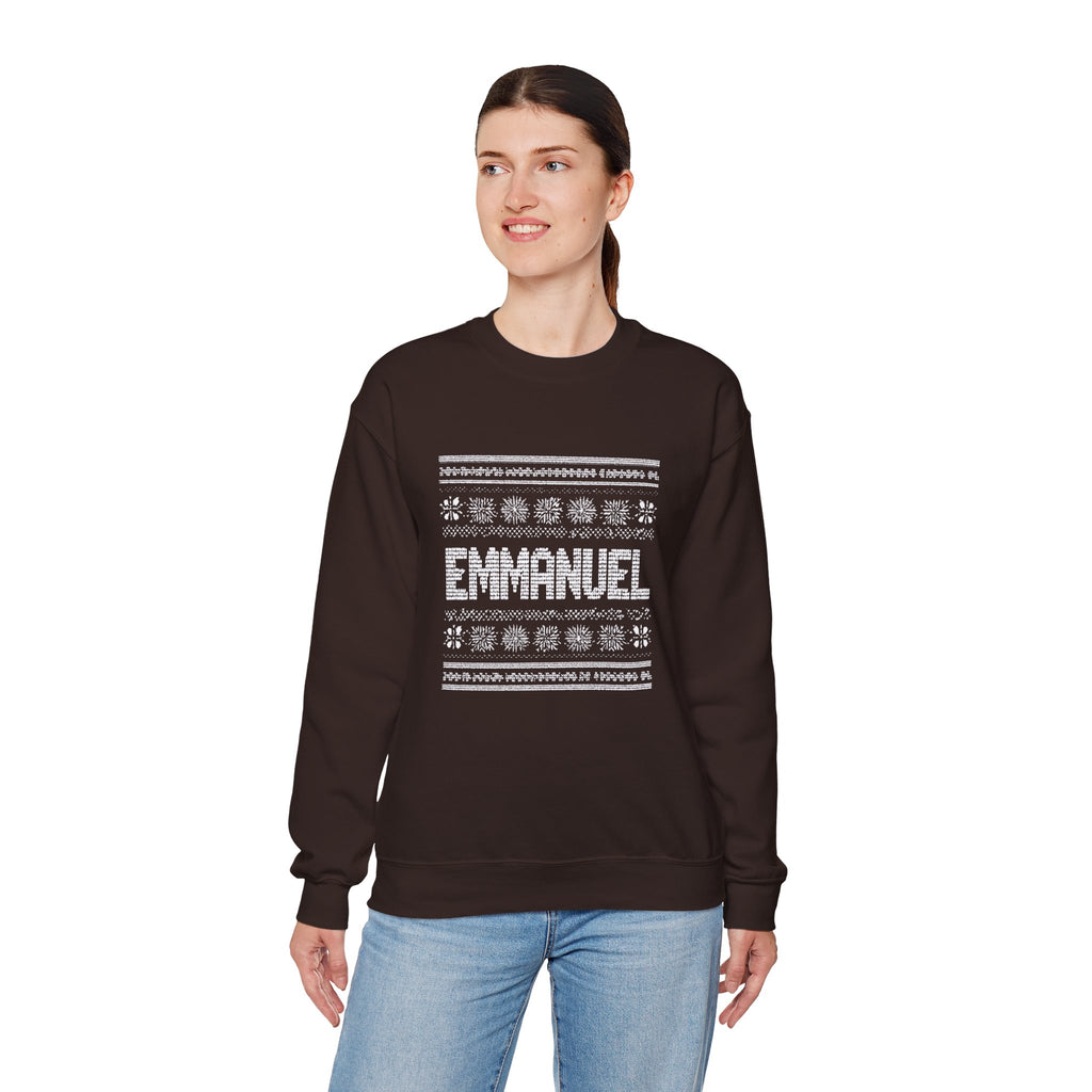 Emmanuel Gildan Unisex Christmas Crewneck Sweatshirt |Christian Holiday Gift