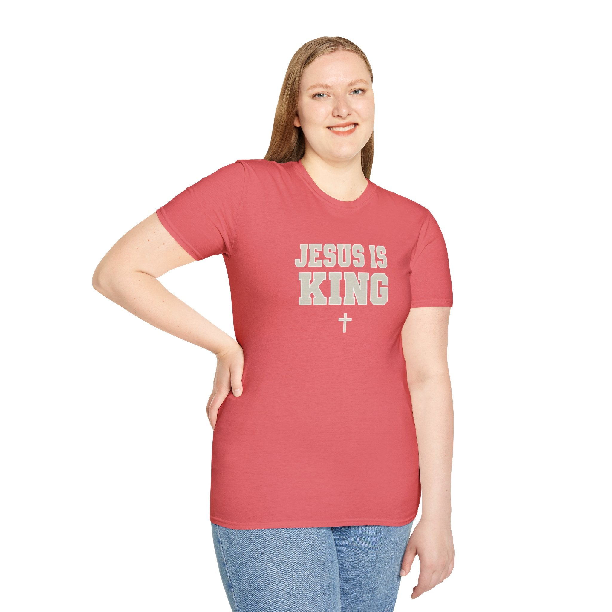 Jesus is King Unisex Gildan Softstyle T-Shirt | Christian Faith Apparel | Christian Gifts