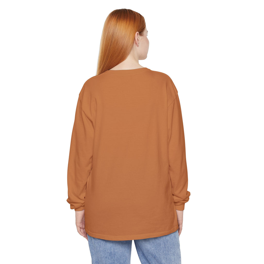 Walk by Faith, Not By Sight Comfort Colors Unisex Long Sleeve Shirt | Faith Mountain Graphic Tee | Garment Dyed Cotton