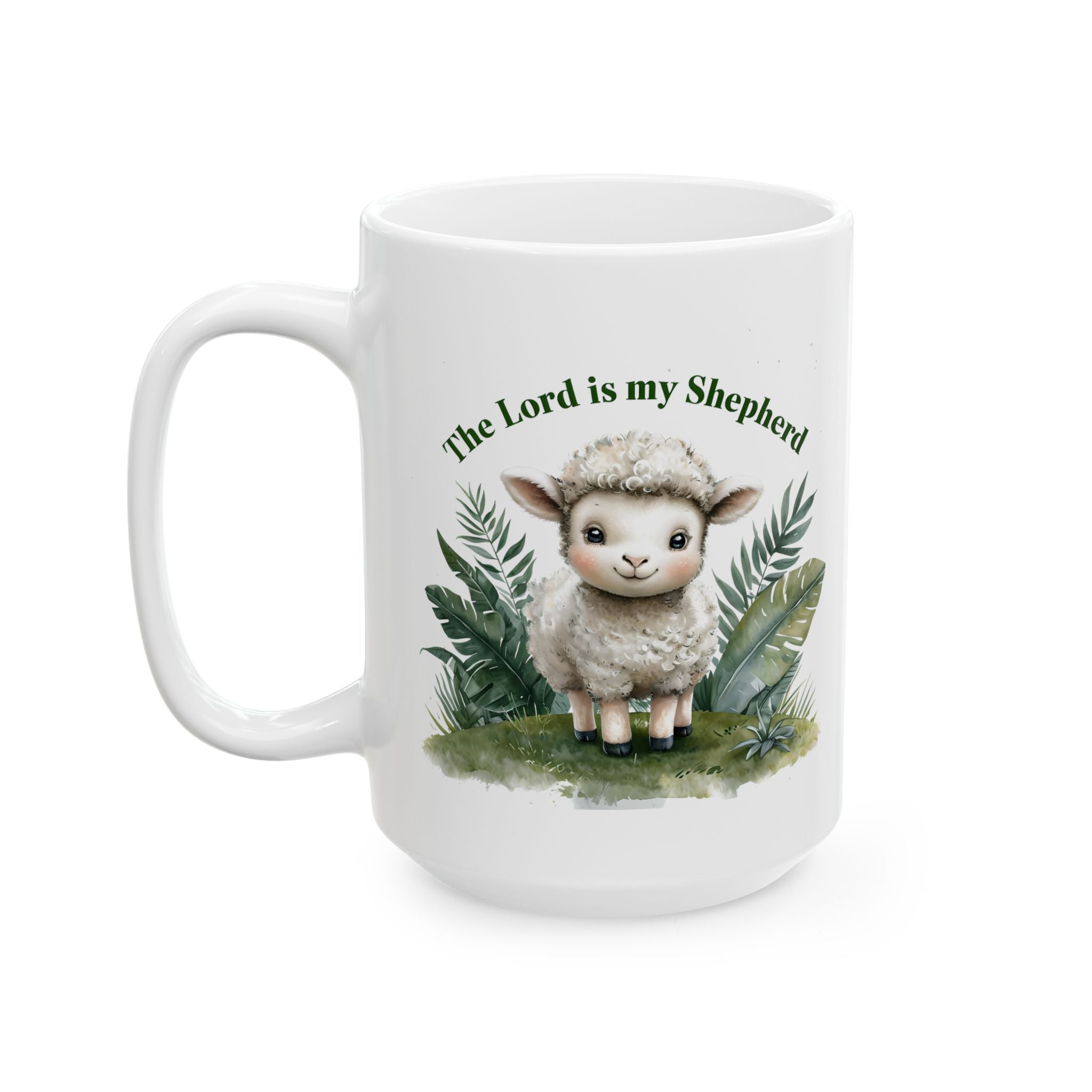 The Lord Is My Shepherd Mug – Christian Coffee Mug – Bible Verse Christian Gift