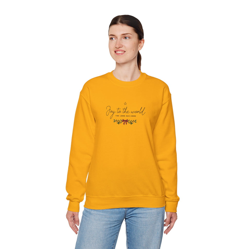 Joy to the World Gildan Unisex Sweatshirt | Faith Crewneck Pullover | Holiday Cozy Winter Gift Top