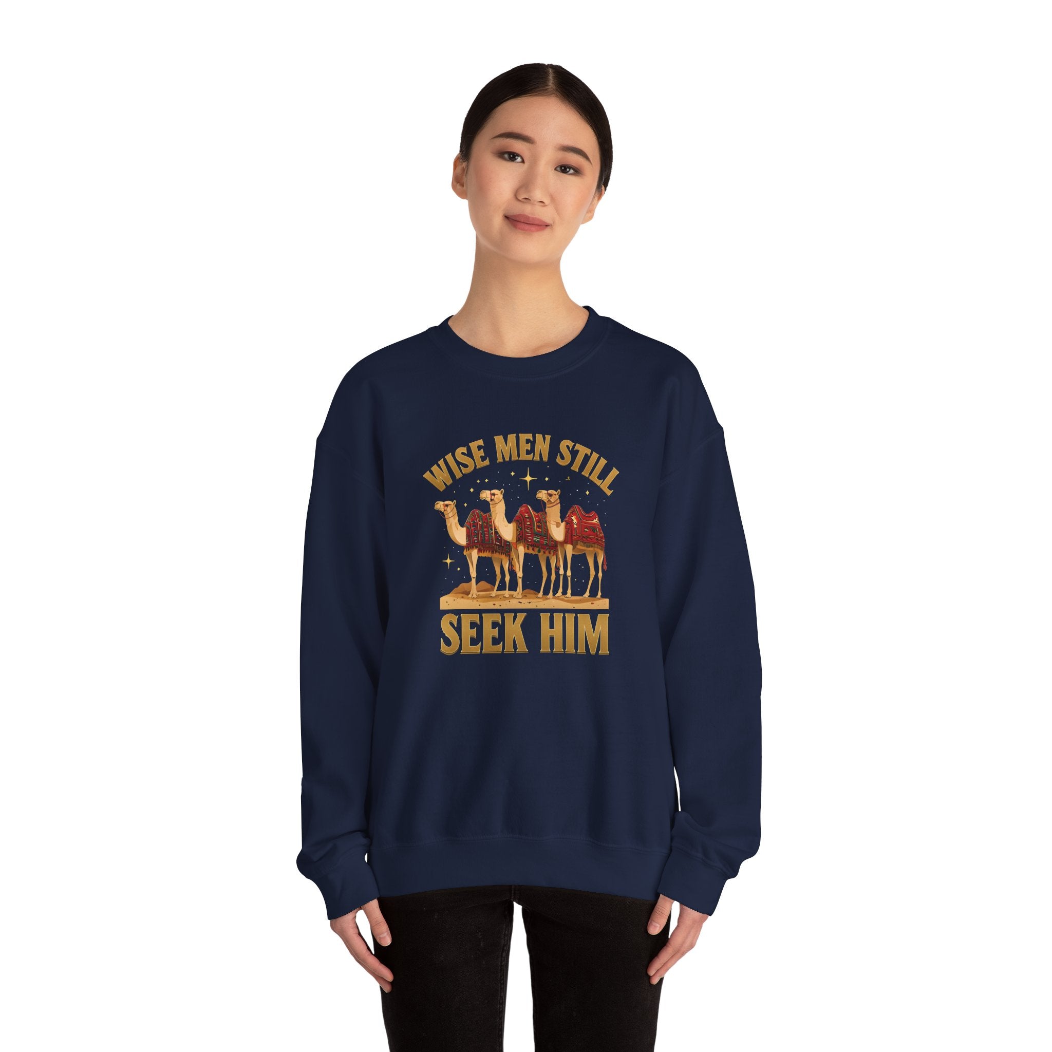 Wise Men Still Seek Him Gildan Unisex Crewneck Sweatshirt | Gift for Men | Religious Holiday Apparel