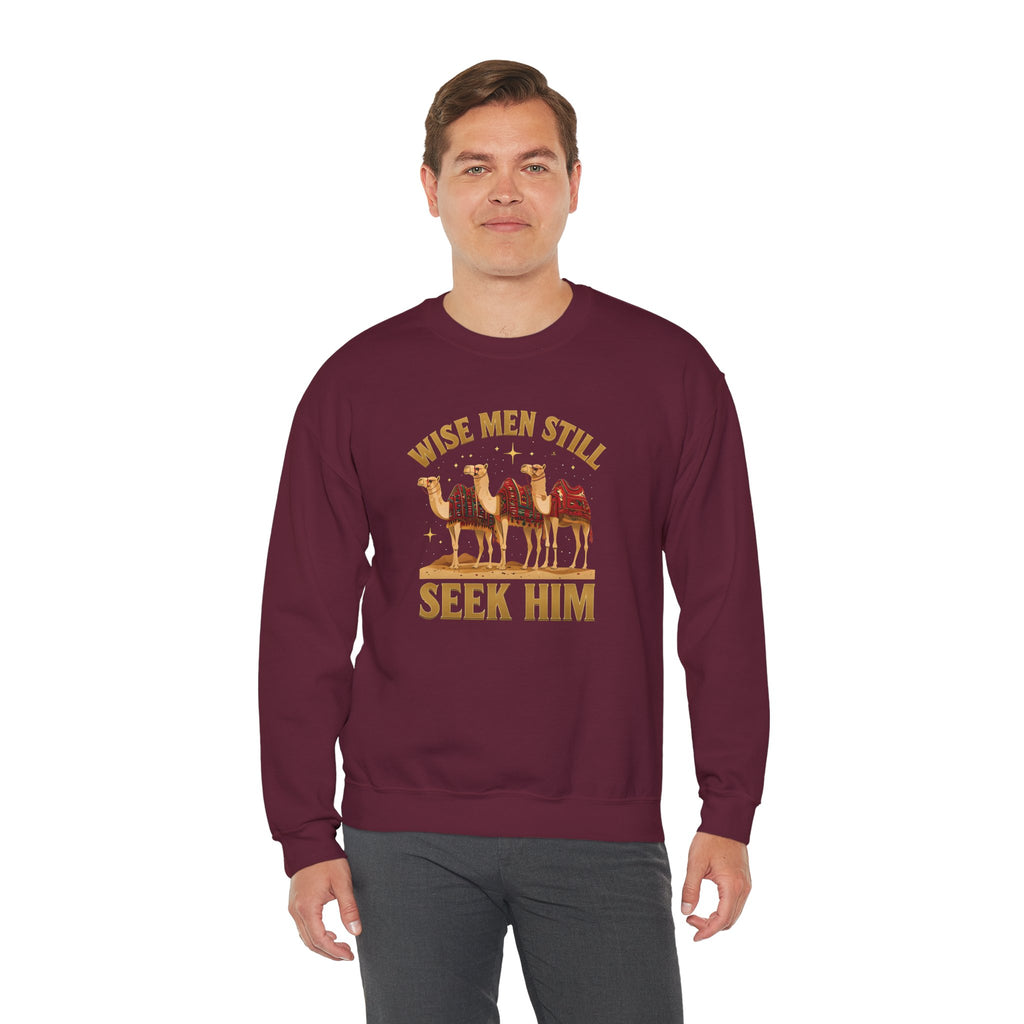 Wise Men Still Seek Him Gildan Unisex Crewneck Sweatshirt | Gift for Men | Religious Holiday Apparel