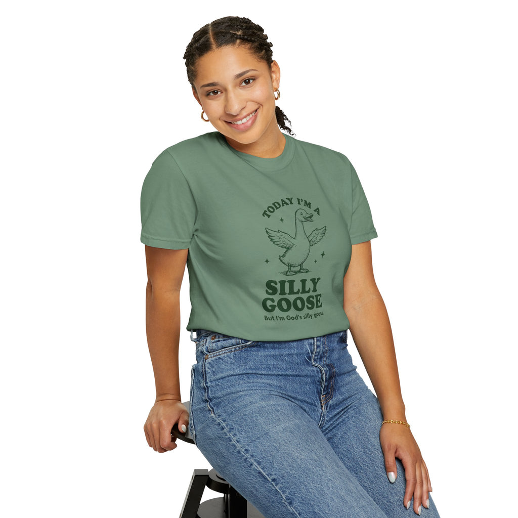God’s Silly Goose without the tie | Unisex Garment Dyed Comfort Colors | Christian Graphic T-shirt | S-4XL