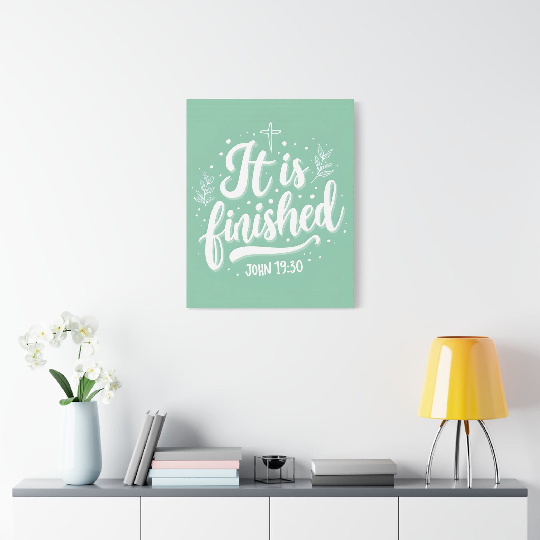 It Is Finished (John 19:30) Matte Canvas Wall Art | Christian Home Decor