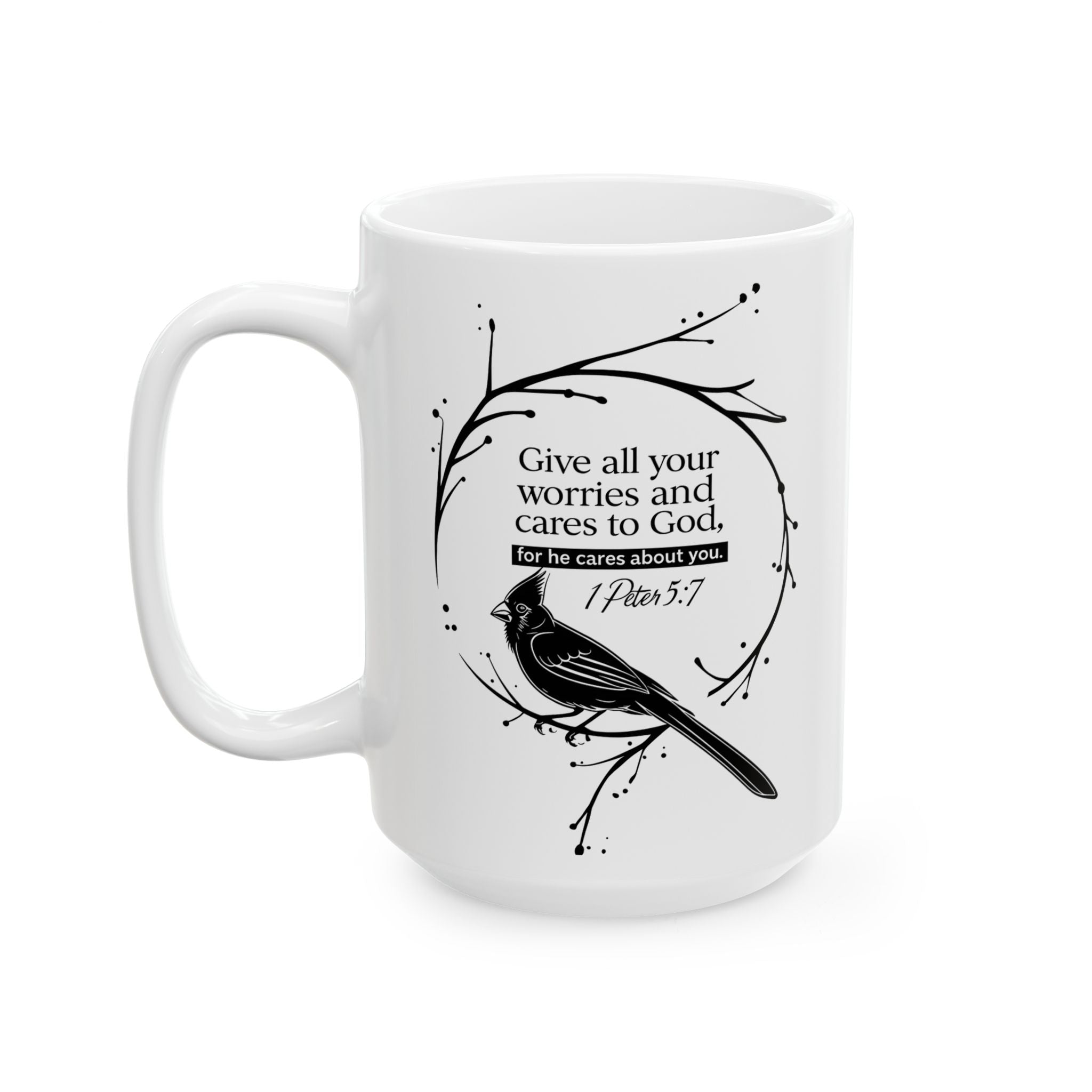 1 Peter 1:7 Christian Coffee Mug 11oz & 15oz – Faith Inspirational Gift for Women & Men