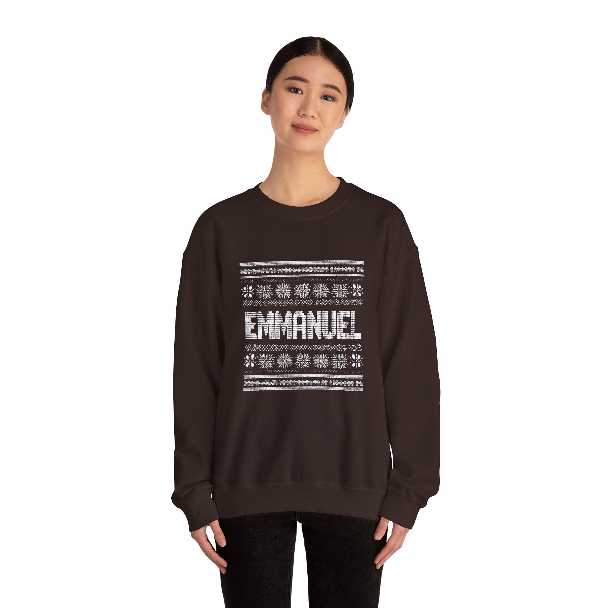 Emmanuel Gildan Unisex Christmas Crewneck Sweatshirt |Christian Holiday Gift