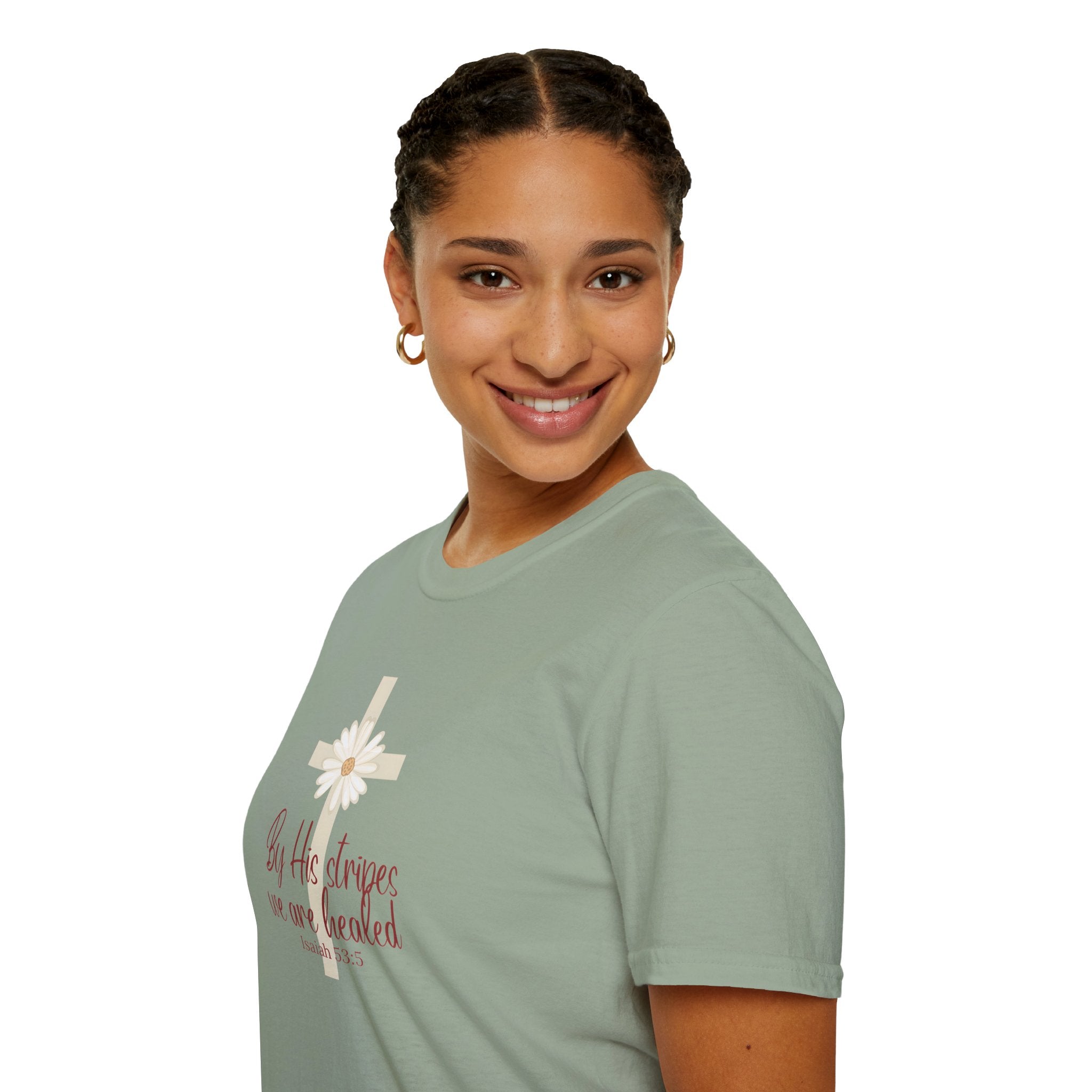 By His Stripes We Are Healed | Isaiah 53:5 | Christian Gildan T Shirt