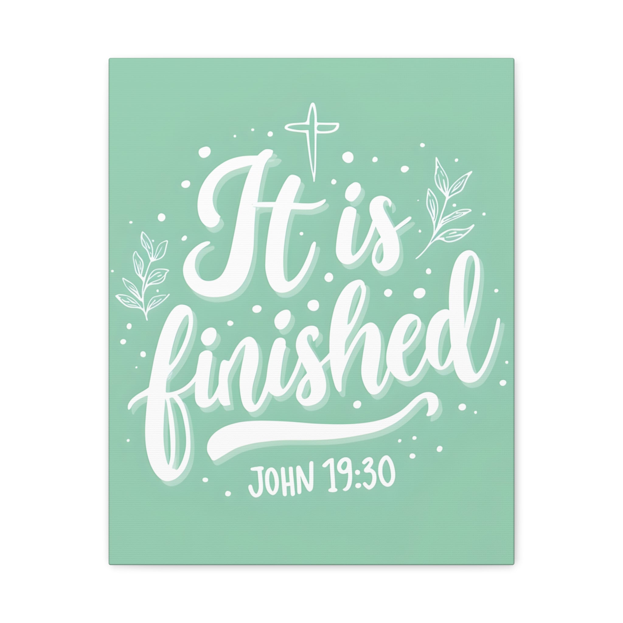 It Is Finished (John 19:30) Matte Canvas Wall Art | Christian Home Decor