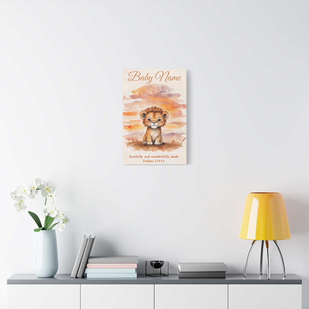 Personalized Christian Nursery Decor | Bible Verse Canvas Art | Nursery Decor, Kids Wall Art, Christian Gift