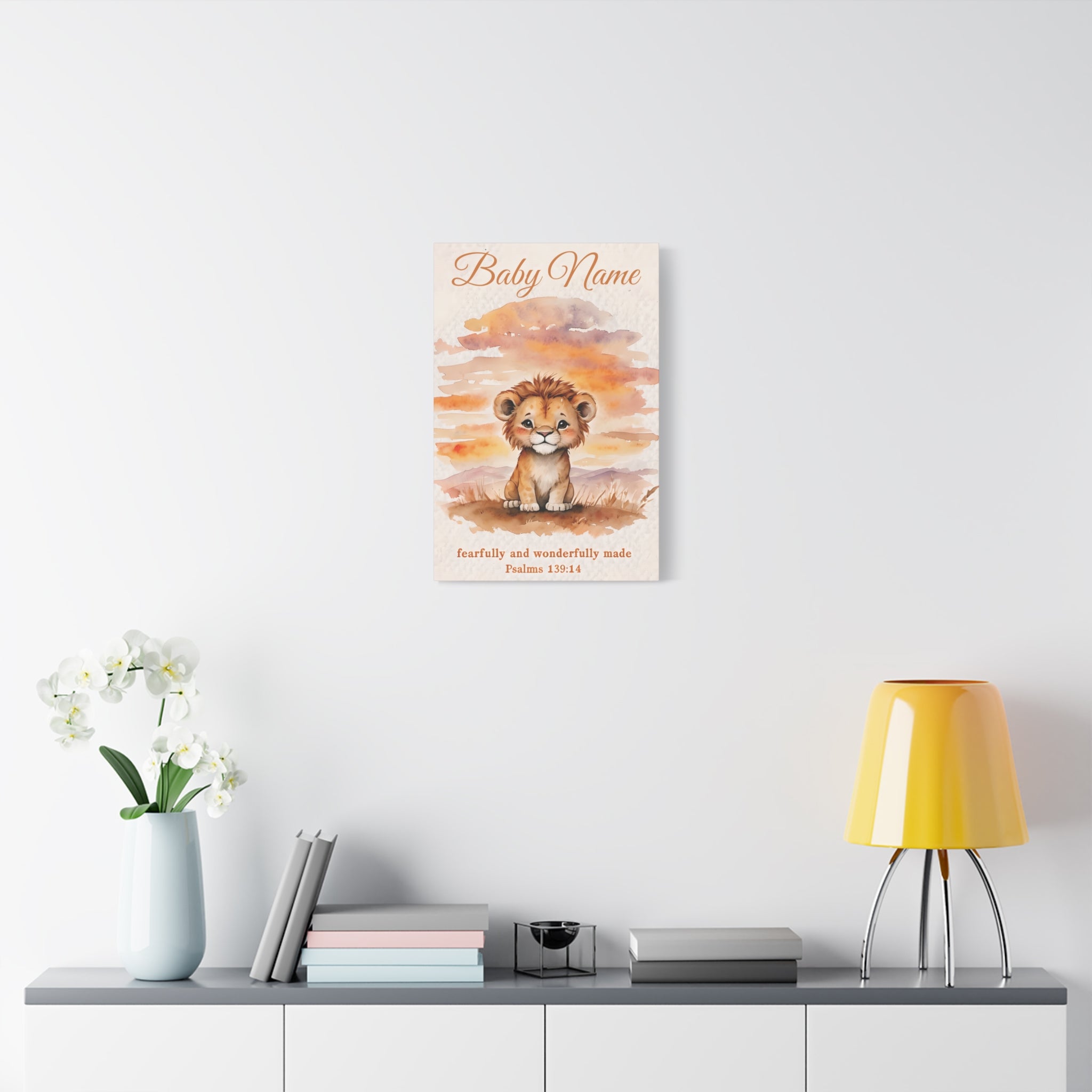 Personalized Christian Nursery Decor | Bible Verse Canvas Art | Nursery Decor, Kids Wall Art, Christian Gift
