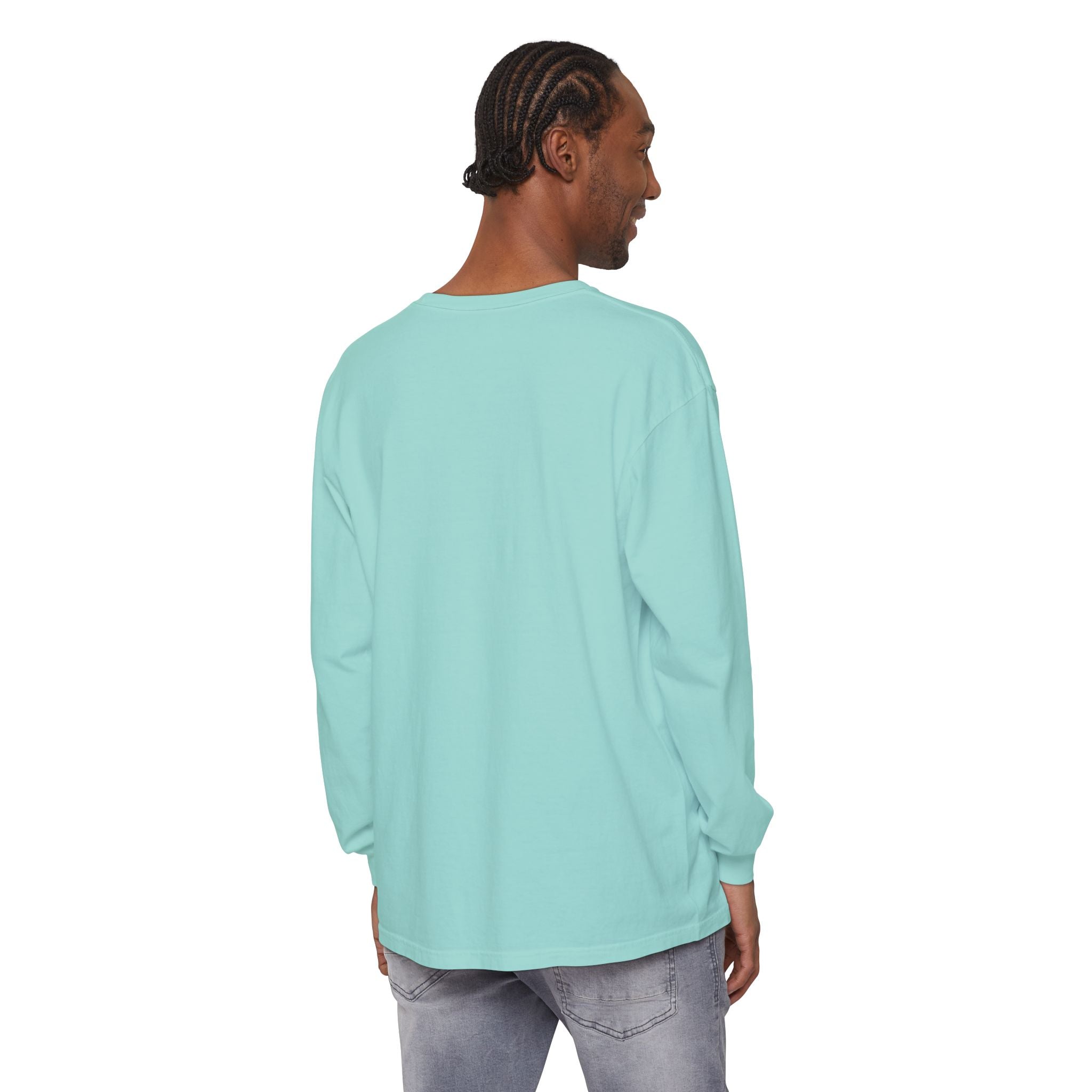 Walk by Faith, Not By Sight Comfort Colors Unisex Long Sleeve Shirt | Faith Mountain Graphic Tee | Garment Dyed Cotton
