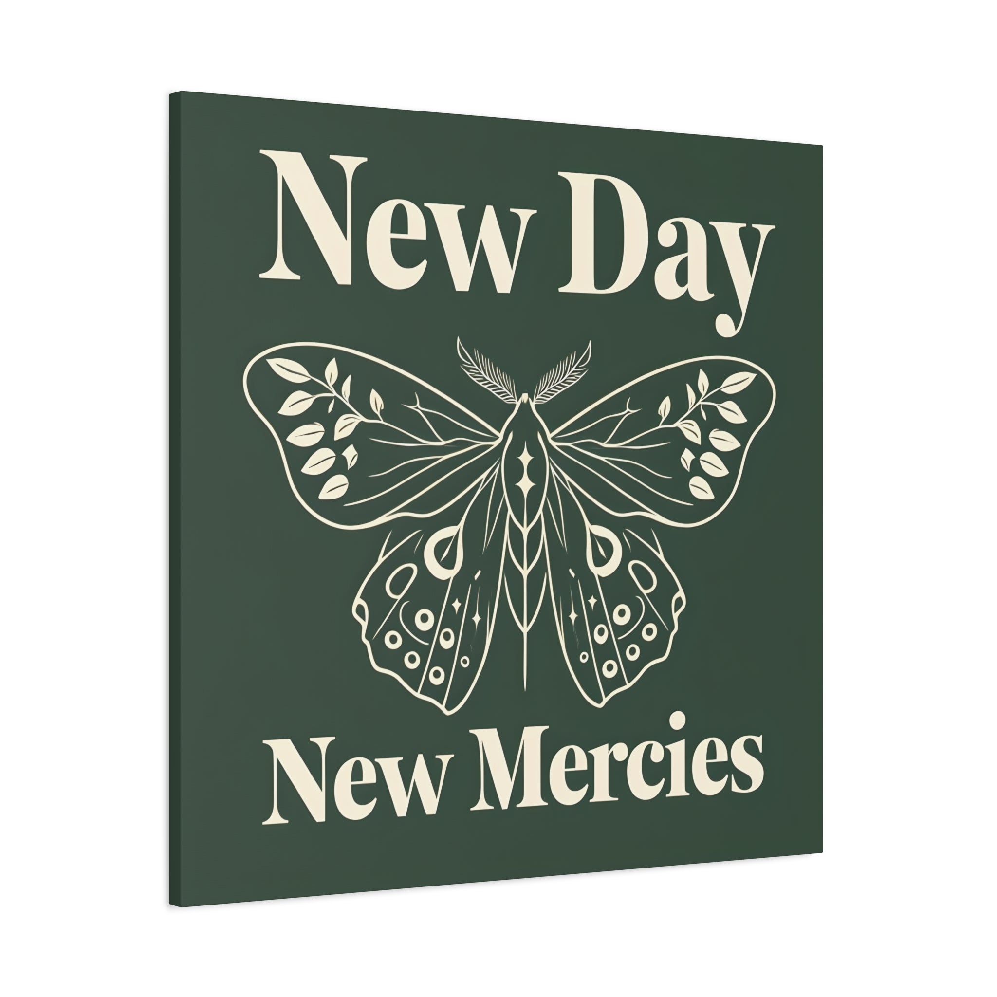 New Day New Mercies Christian Matte Canvas Wall Art | Faith Home Decor | Christian Housewarming Gift