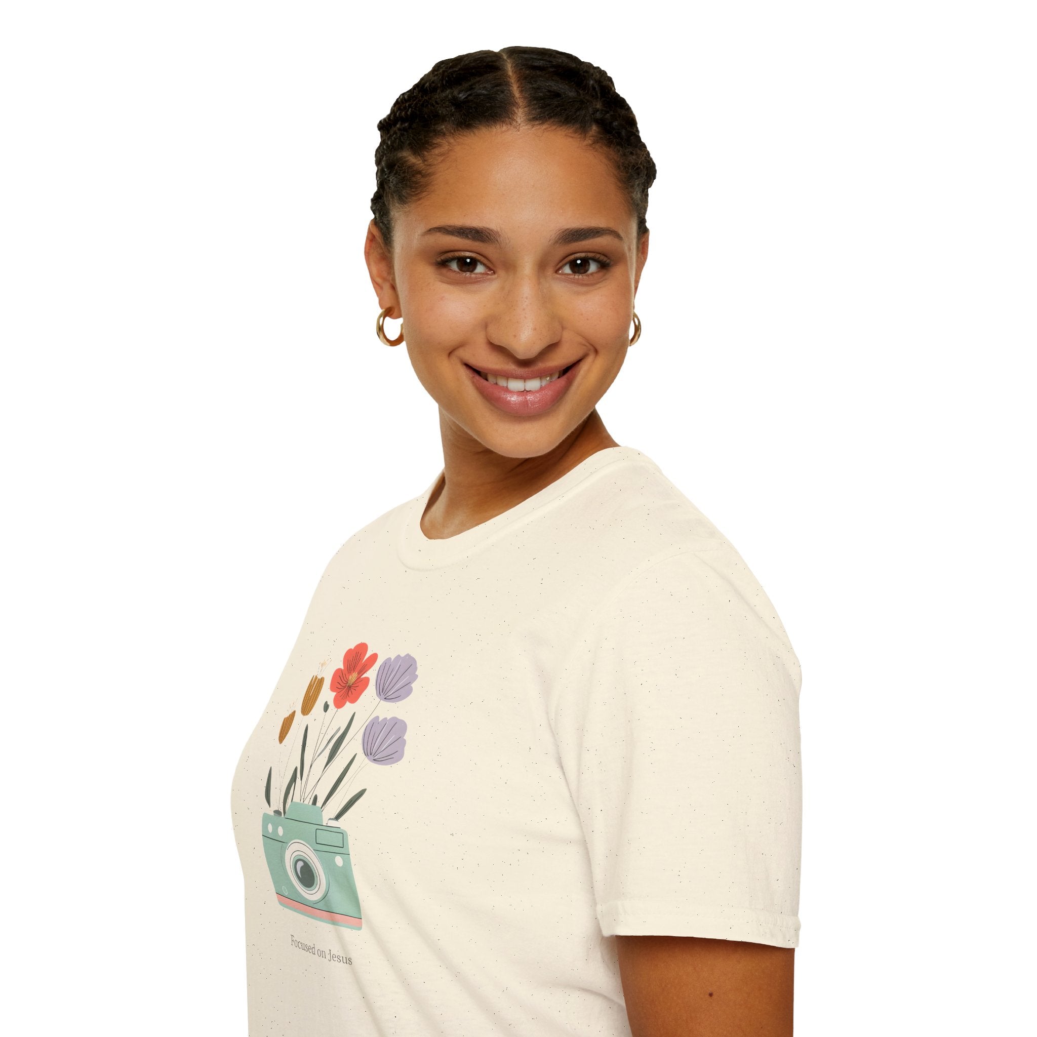 Focused on God Gildan Christian T Shirt | Faith Based Unisex Crewneck Tee | Christian Gift for her