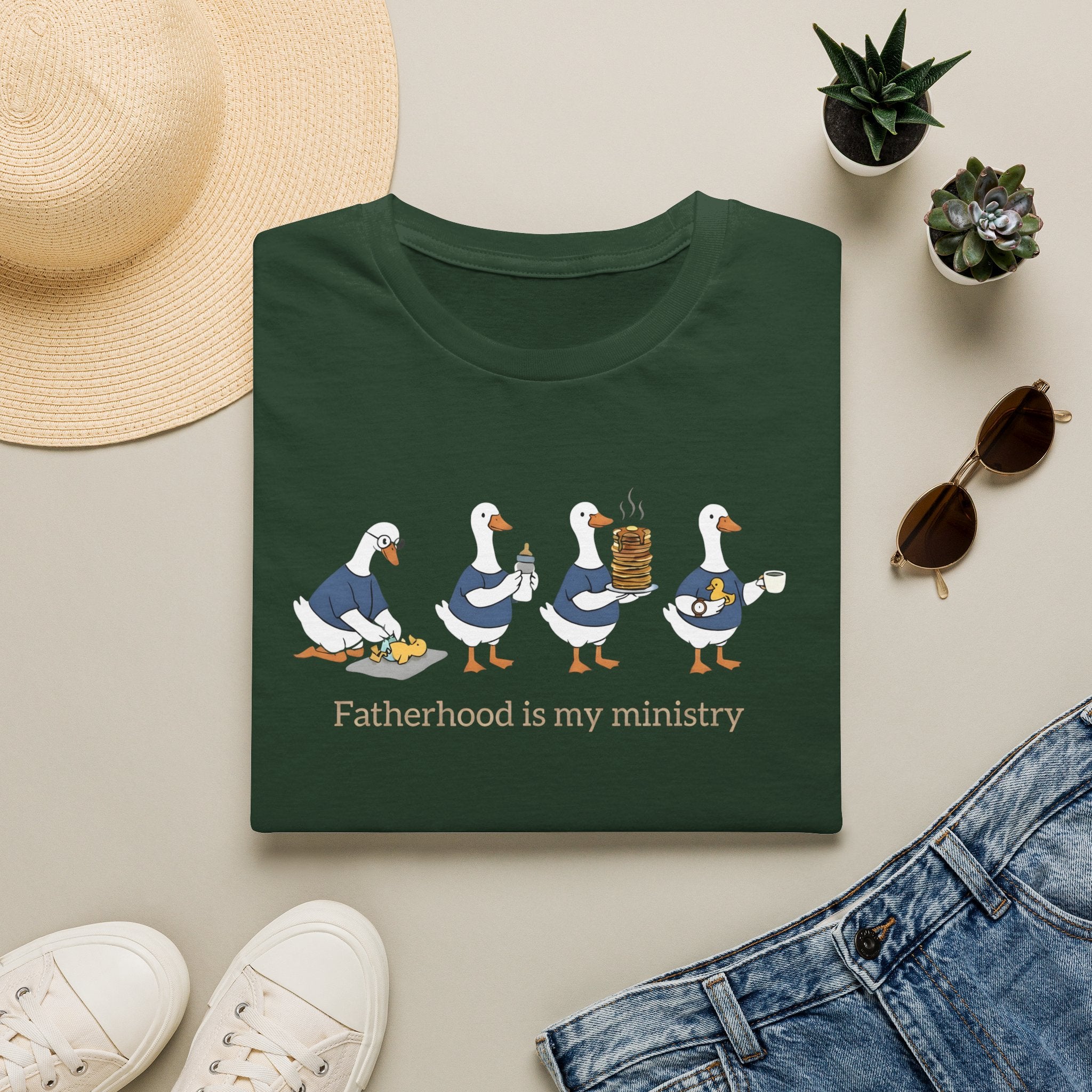 Fatherhood Is My Ministry Gildan T-Shirt | Christian Dad Gift | Faith-Based Tee